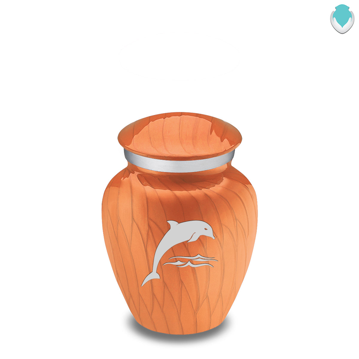 Keepsake Embrace Pearl Orange Dolphin Cremation Urn