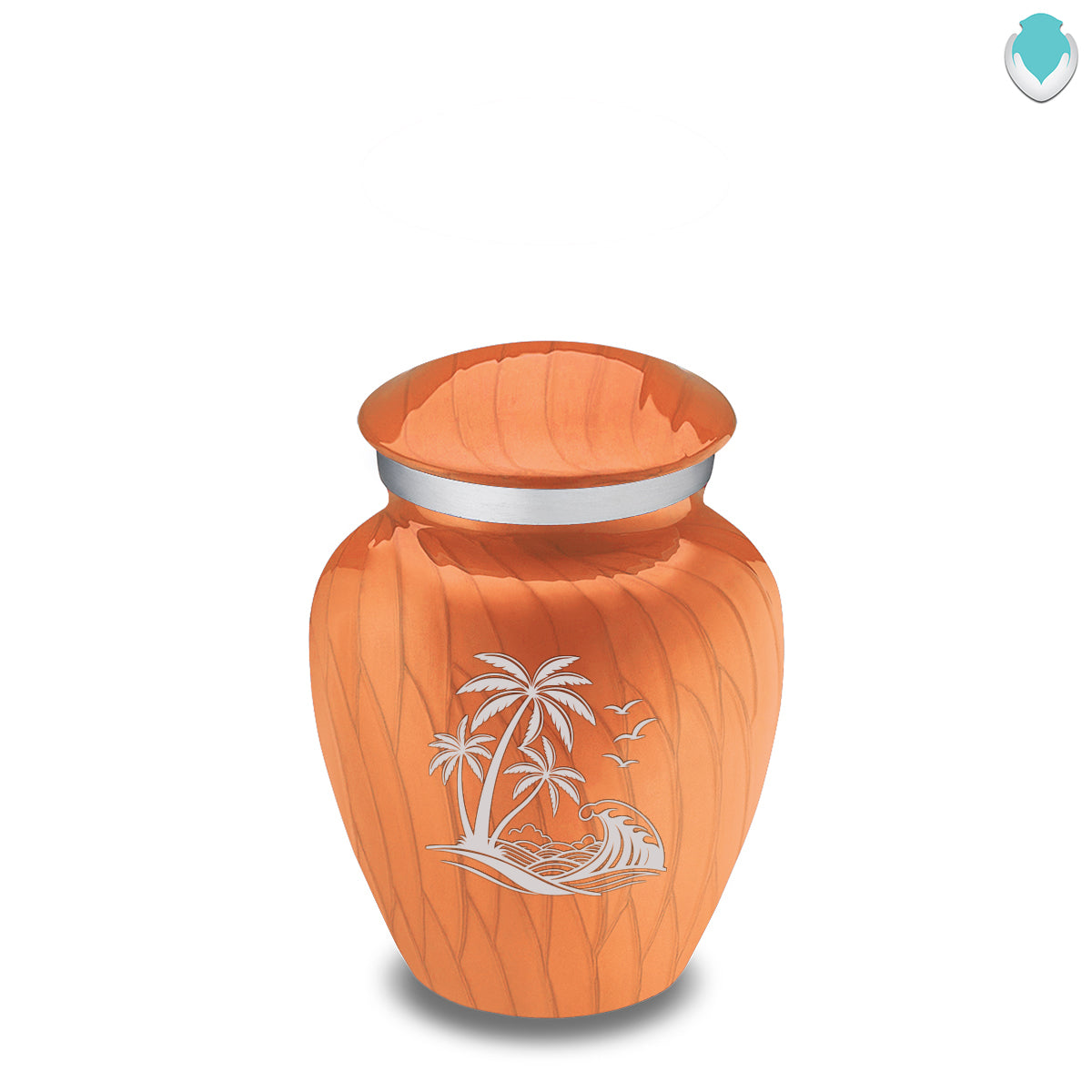 Keepsake Embrace Pearl Orange Palm Beach Cremation Urn