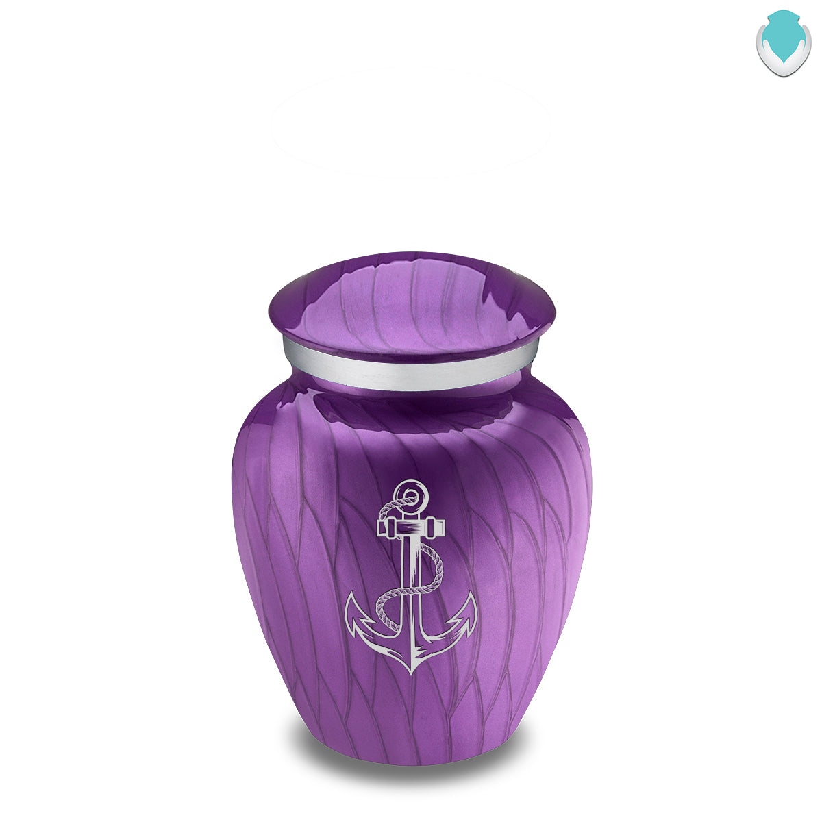Keepsake Embrace Pearl Purple Anchor Cremation Urn
