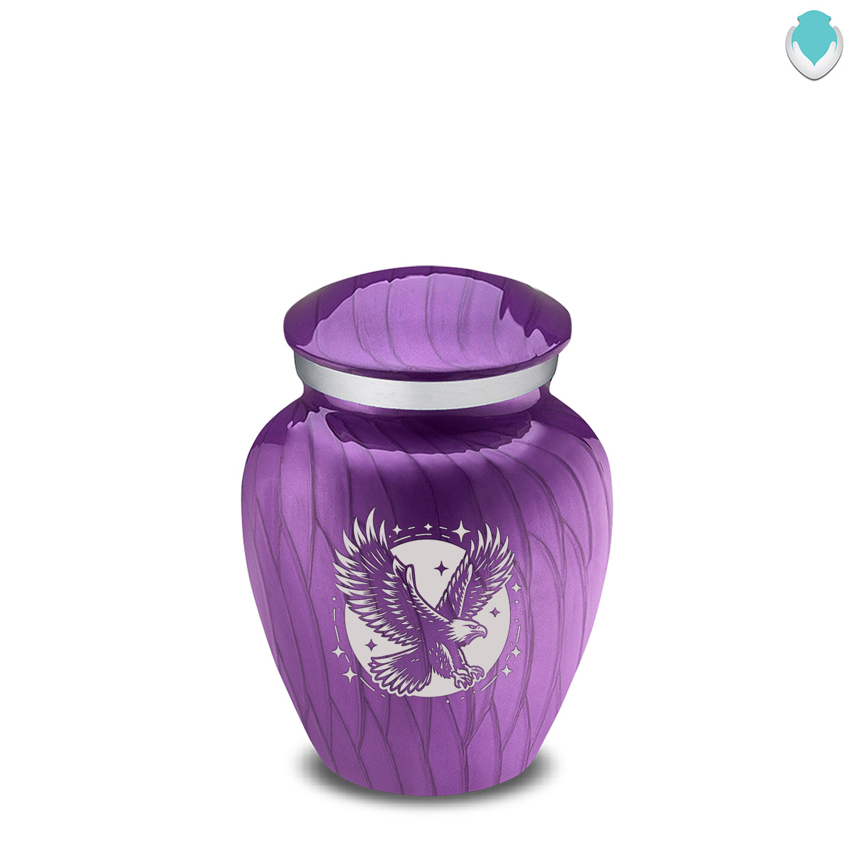Keepsake Embrace Pearl Purple Flying Eagle Cremation Urn