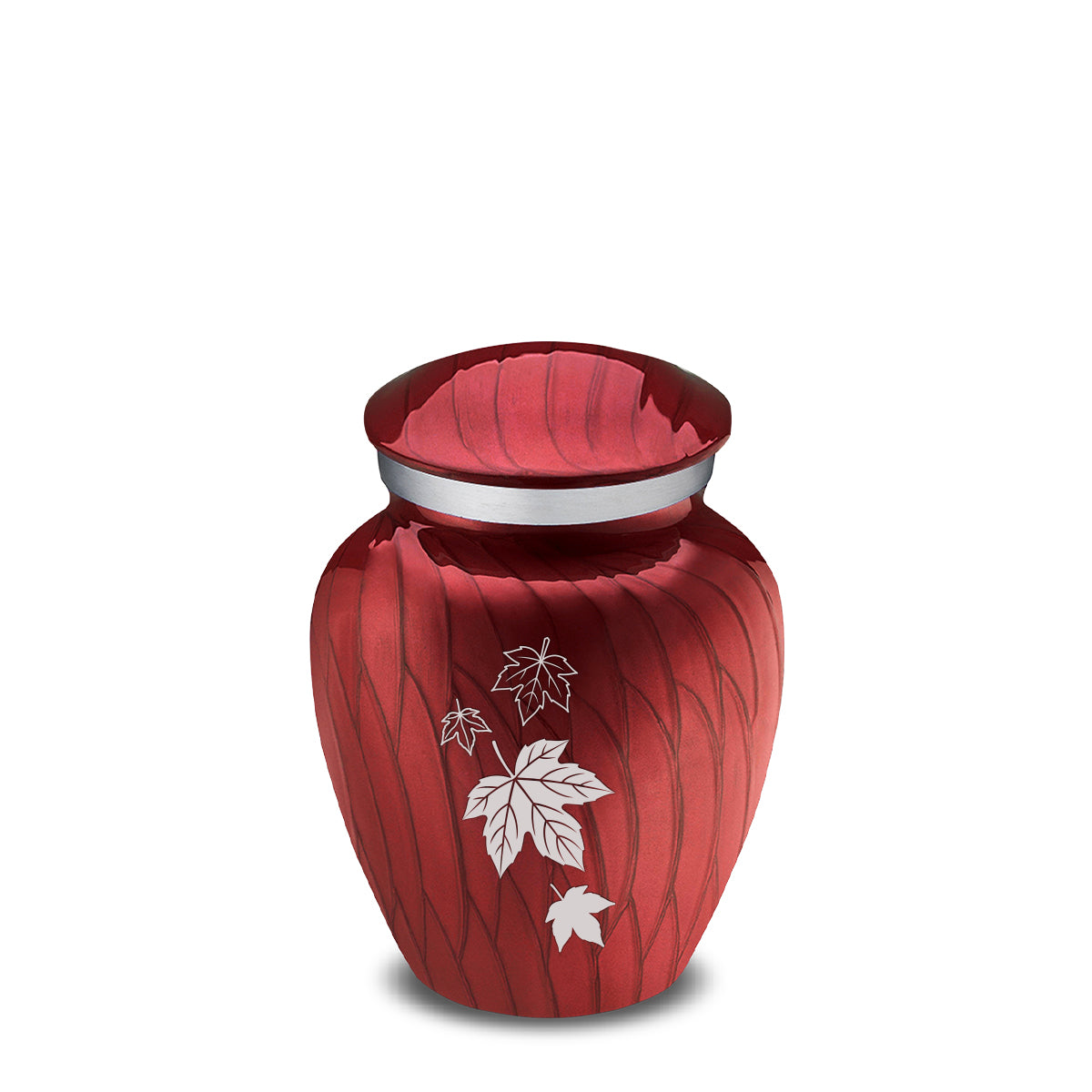 Keepsake Embrace Pearl Candy Red Falling Leaves Cremation Urn
