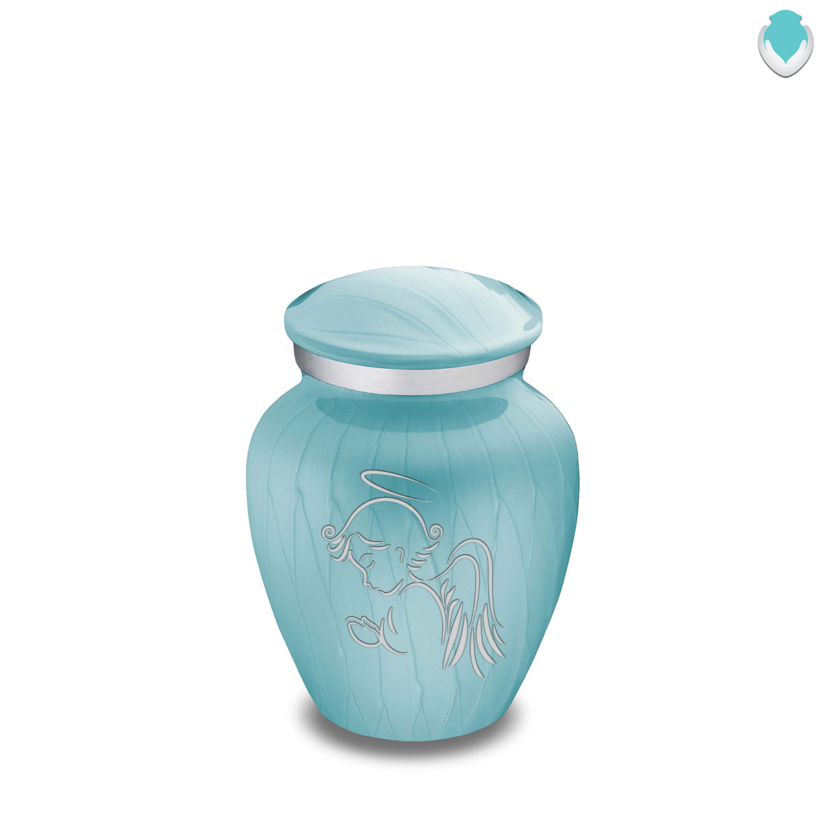 Keepsake Embrace Pearl Light Blue Angel Cremation Urn