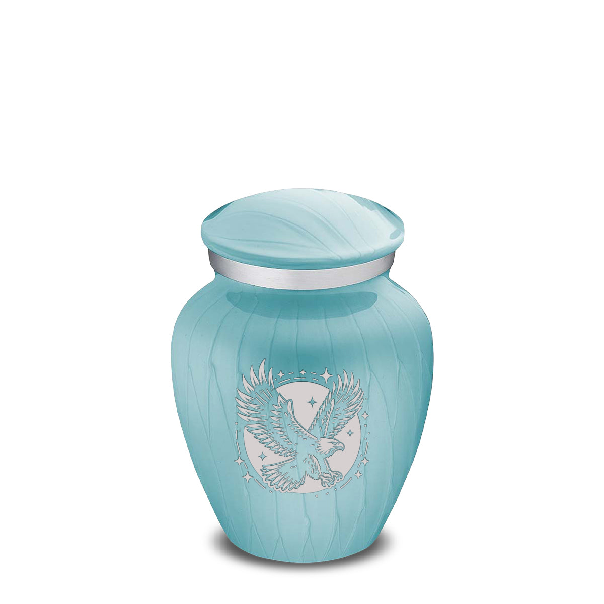 Keepsake Embrace Pearl Light Blue Flying Eagle Cremation Urn