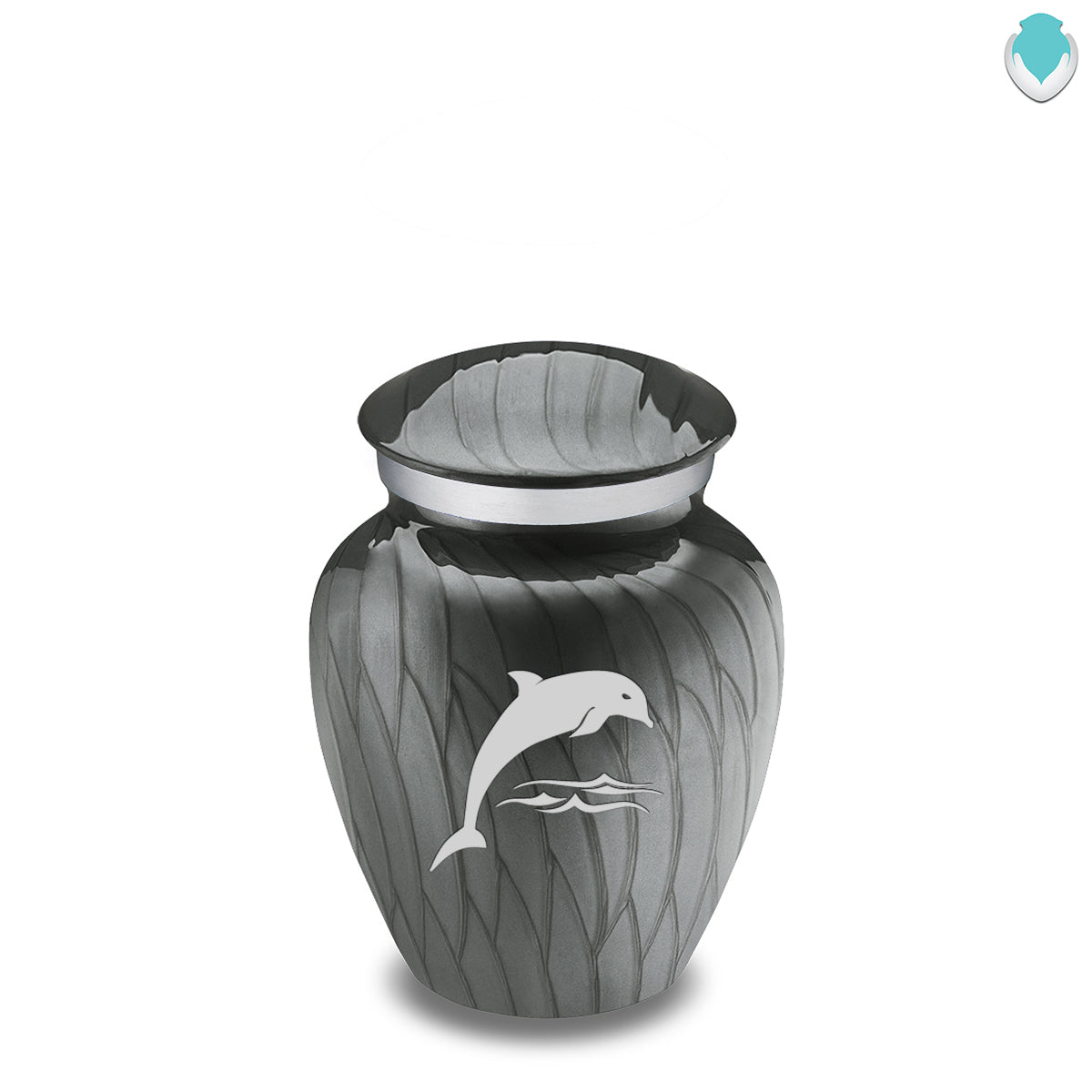 Keepsake Embrace Pearl Silver Dolphin Cremation Urn