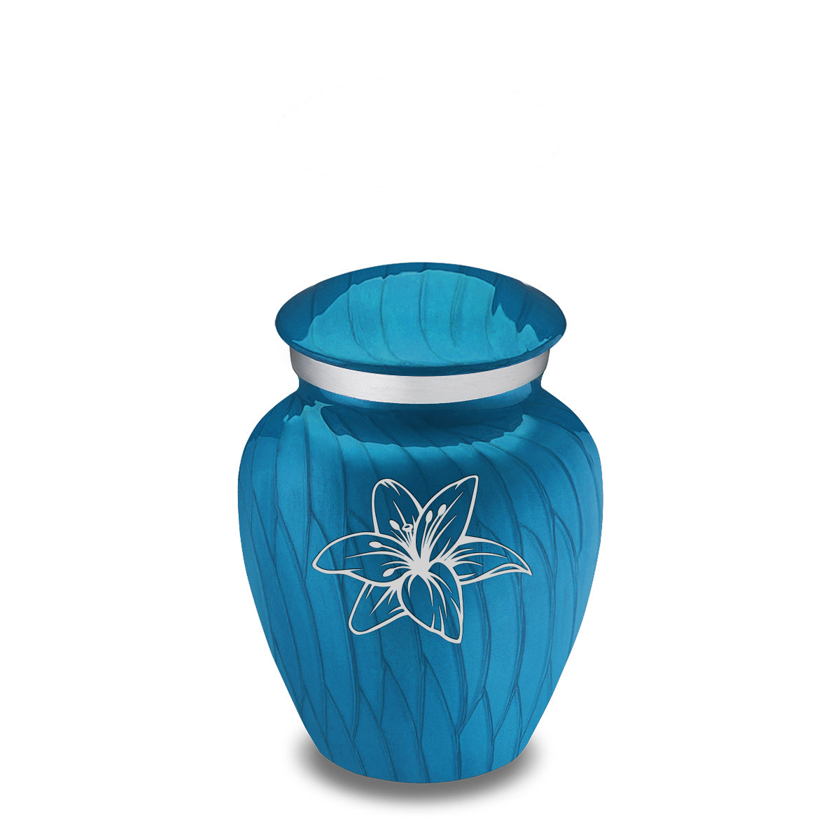 Keepsake Embrace Pearl Racing Blue Lily Cremation Urn