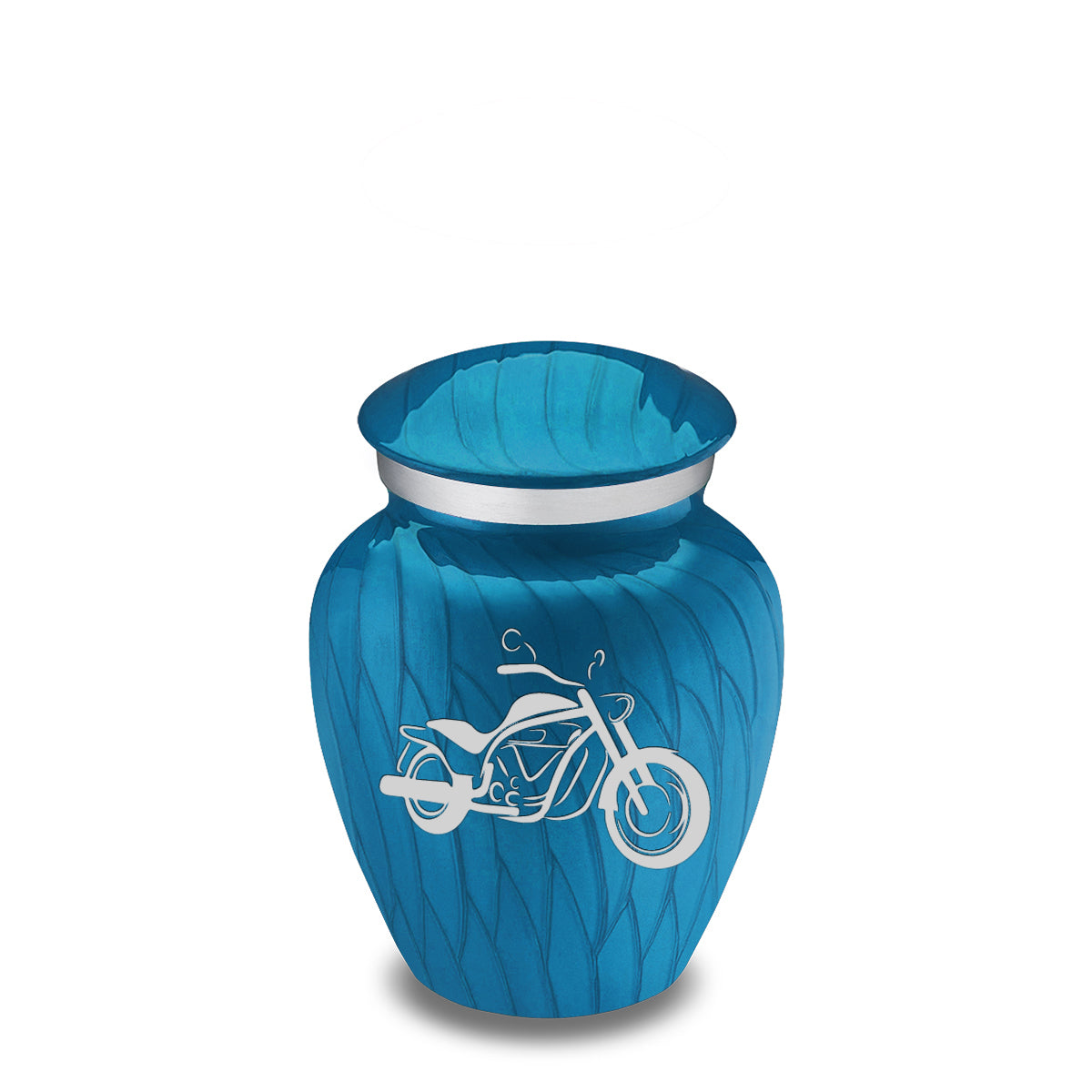 Keepsake Embrace Pearl Racing Blue Motorcycle Cremation Urn