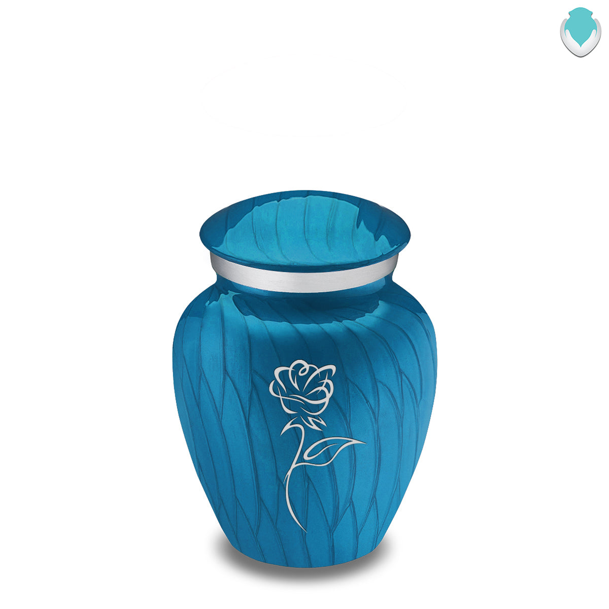 Keepsake Embrace Pearl Racing Blue Rose Cremation Urn