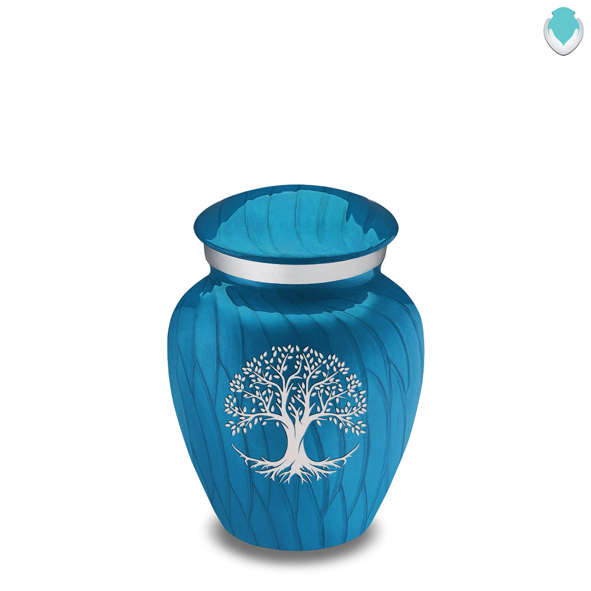 Keepsake Embrace Pearl Racing Blue Tree of Life Cremation Urn
