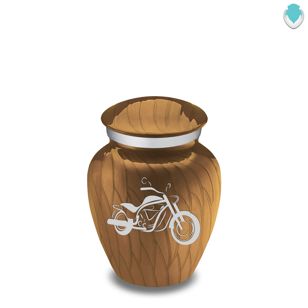 Keepsake Embrace Pearl Gold Motorcycle Cremation Urn