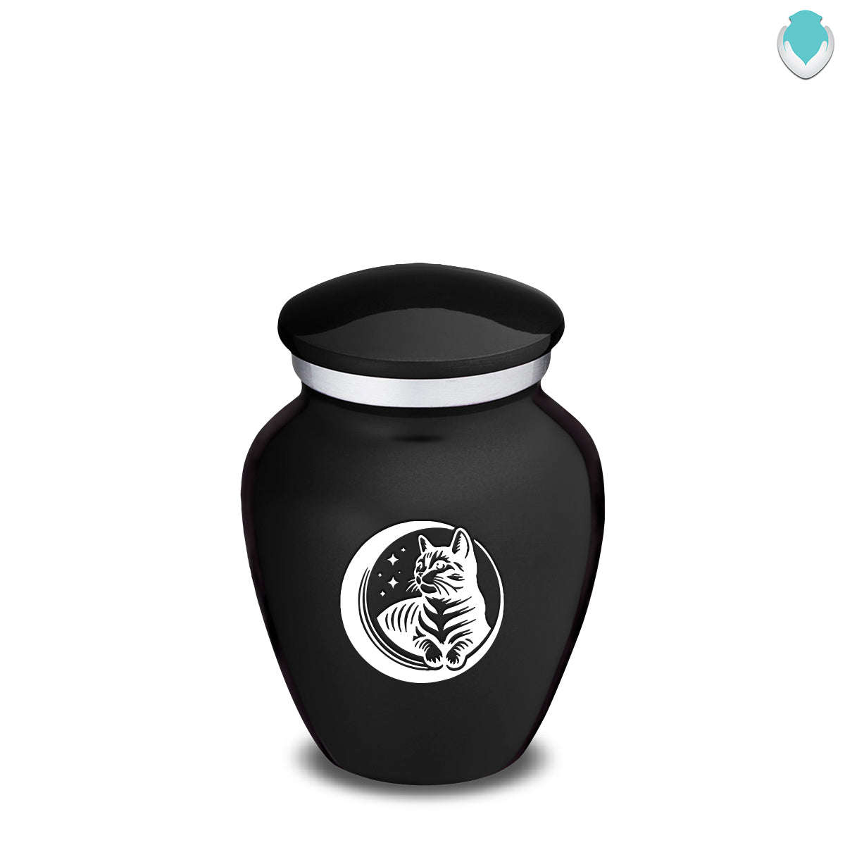 Keepsake Embrace Black Pet Cute Cat Cremation Urn