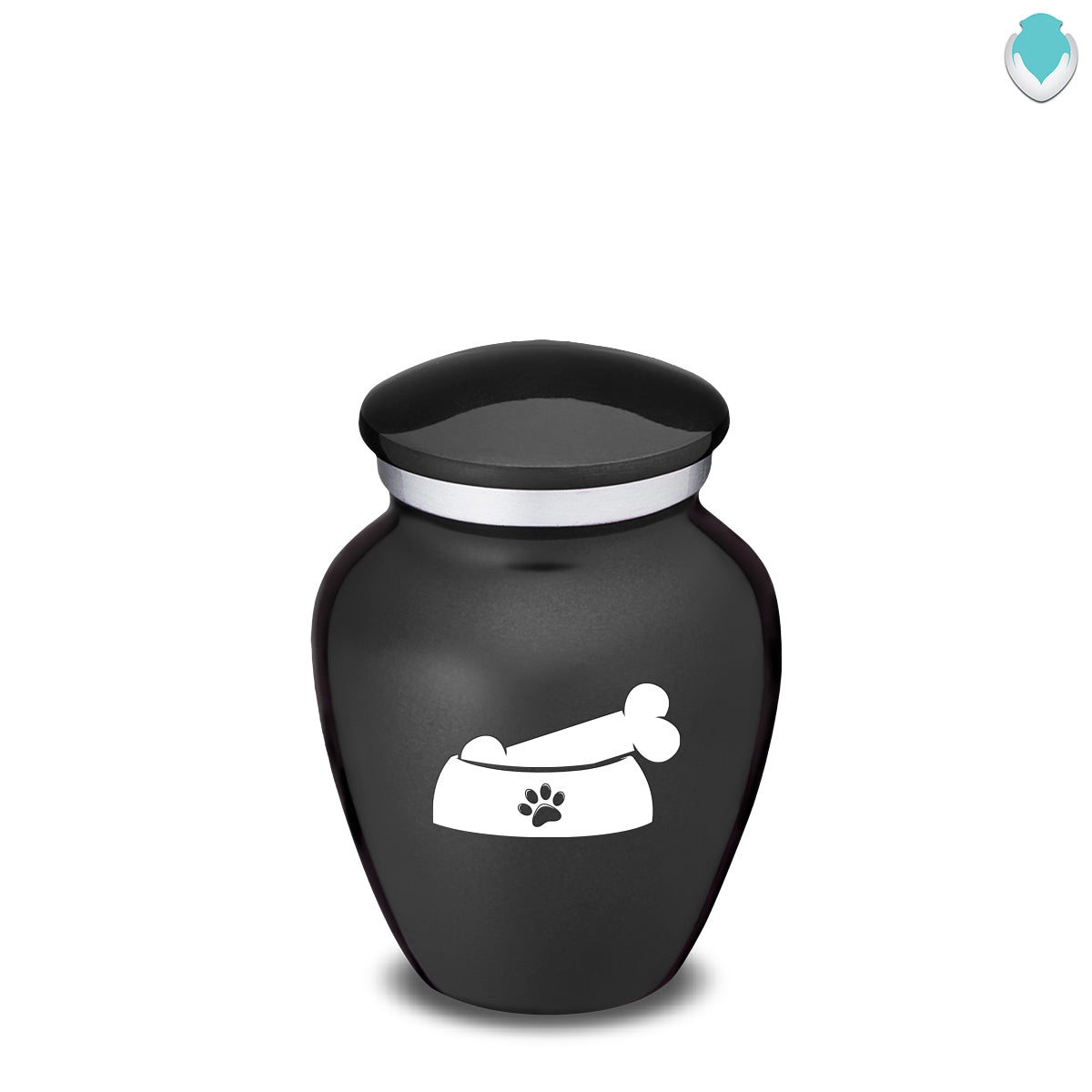 Keepsake Embrace Charcoal Black Pet Dog Bone Cremation Urn