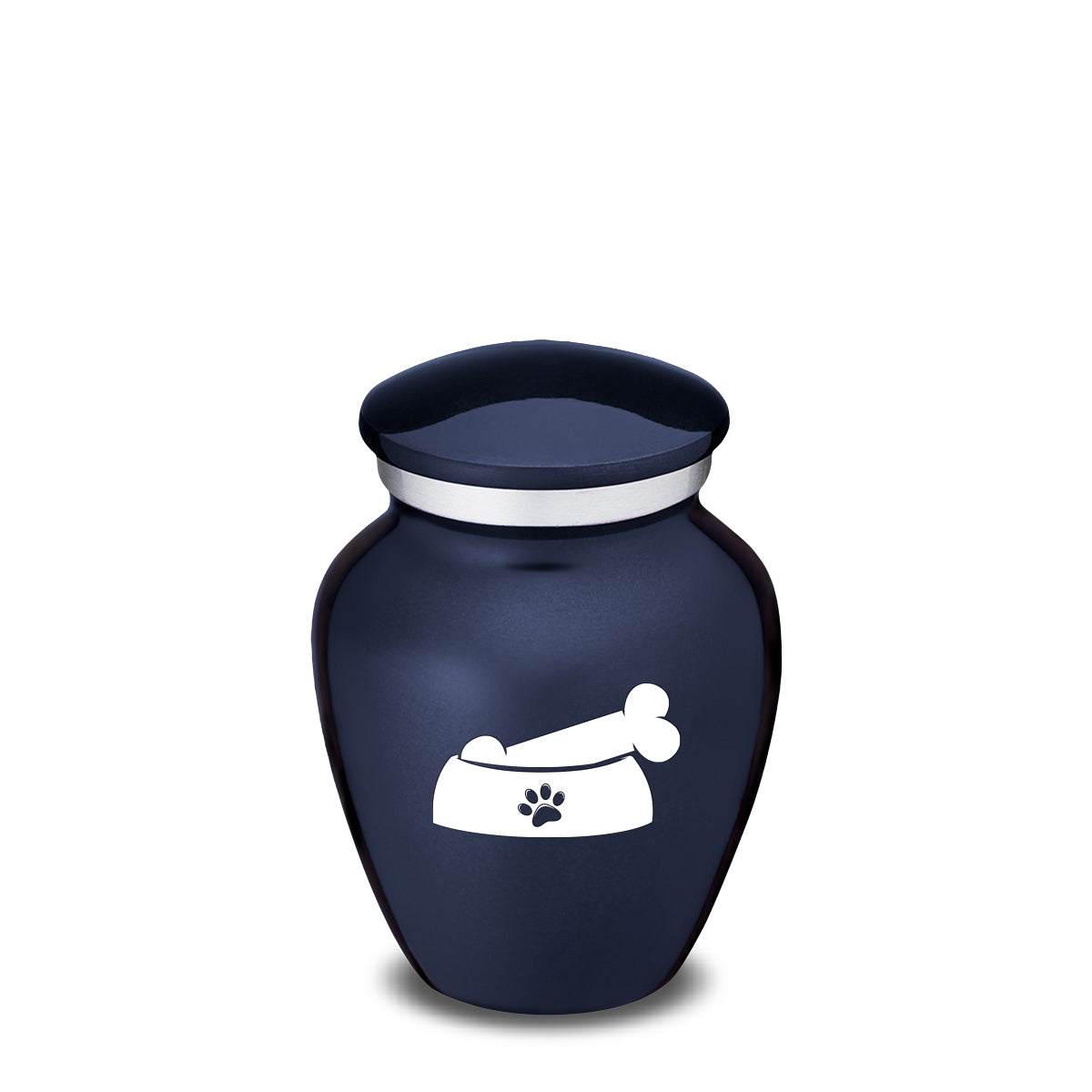 Keepsake Embrace Cobalt Blue Pet Dog Bone Cremation Urn