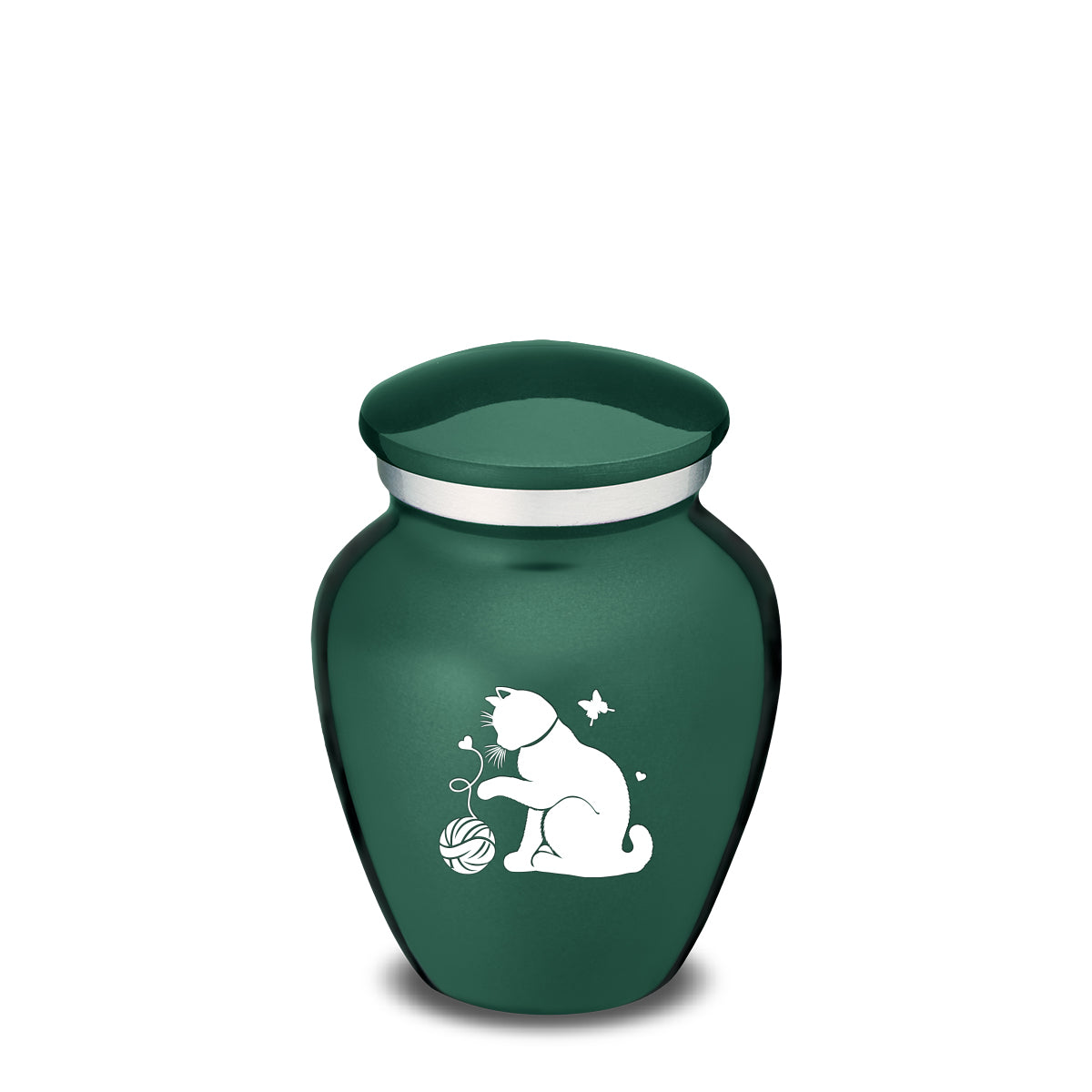 Keepsake Embrace Green Pet Fun Cat Cremation Urn