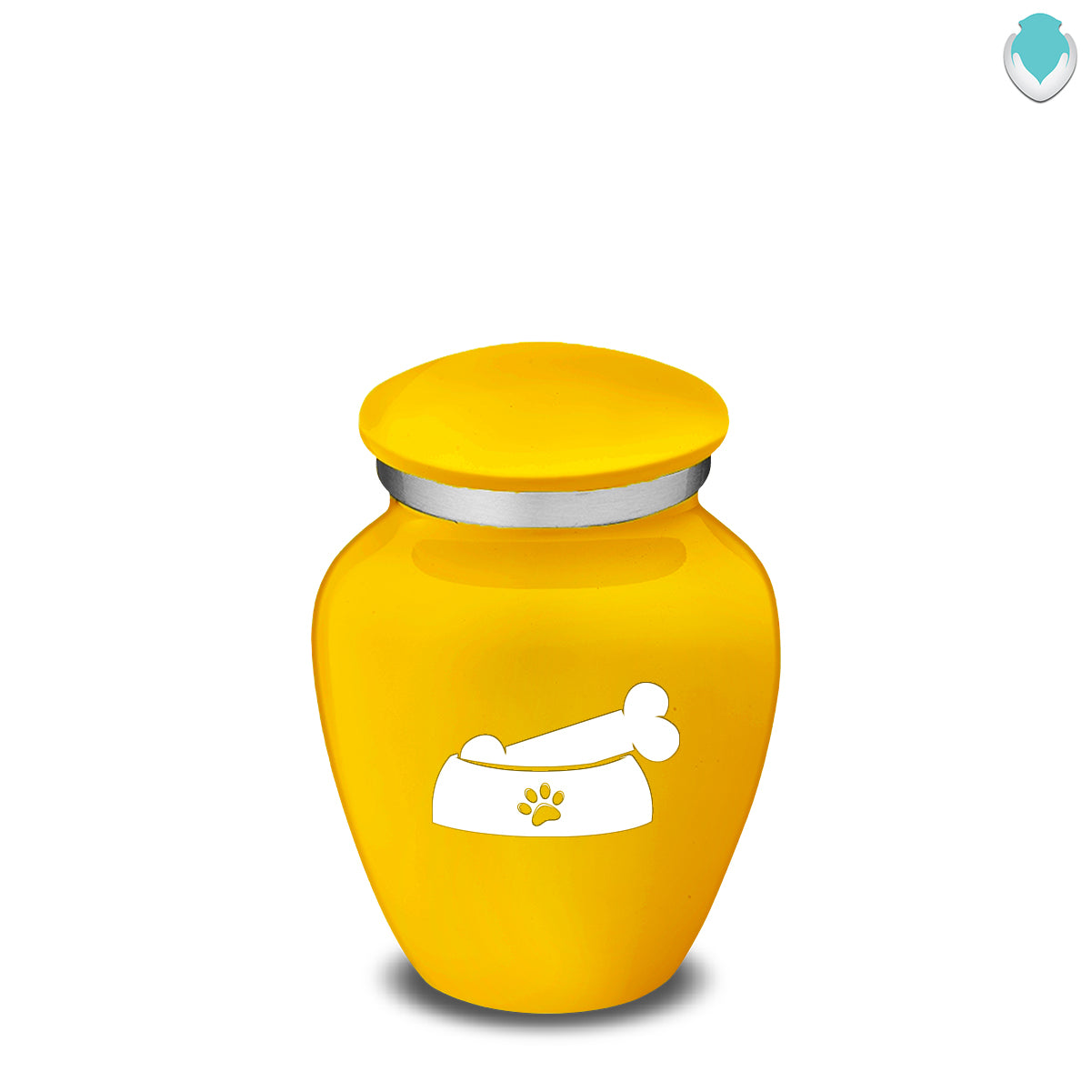 Keepsake Embrace Yellow Pet Dog Bone Cremation Urn