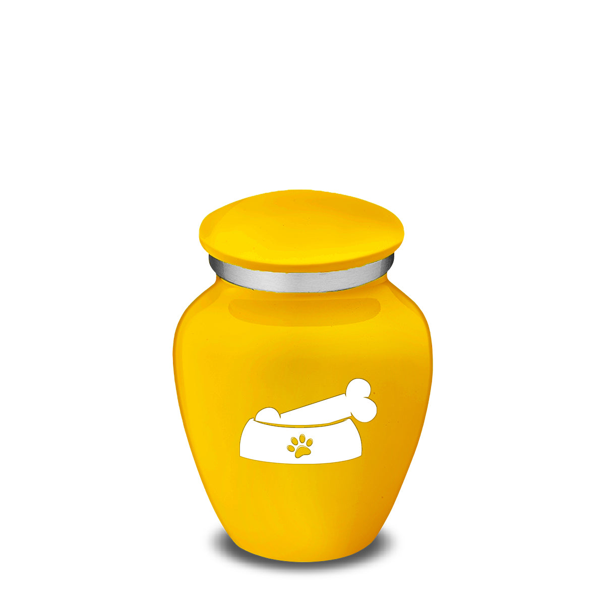 Keepsake Embrace Yellow Pet Dog Bone Cremation Urn