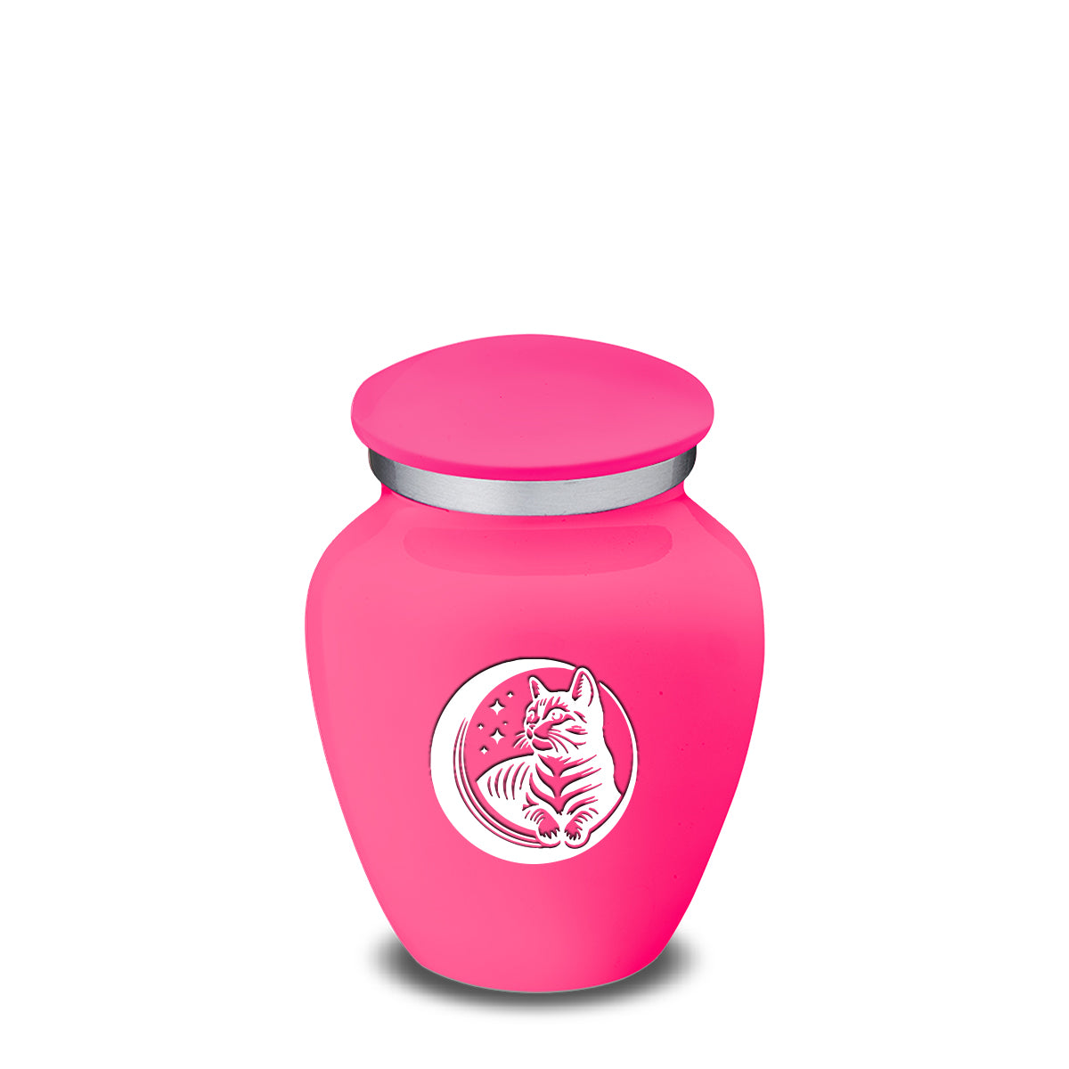 Keepsake Embrace Bright Pink Pet Cute Cat Cremation Urn