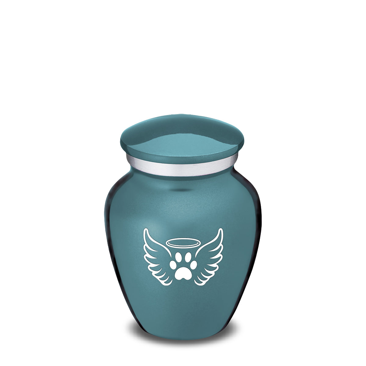 Keepsake Embrace Teal Pet Angel Wings Cremation Urn