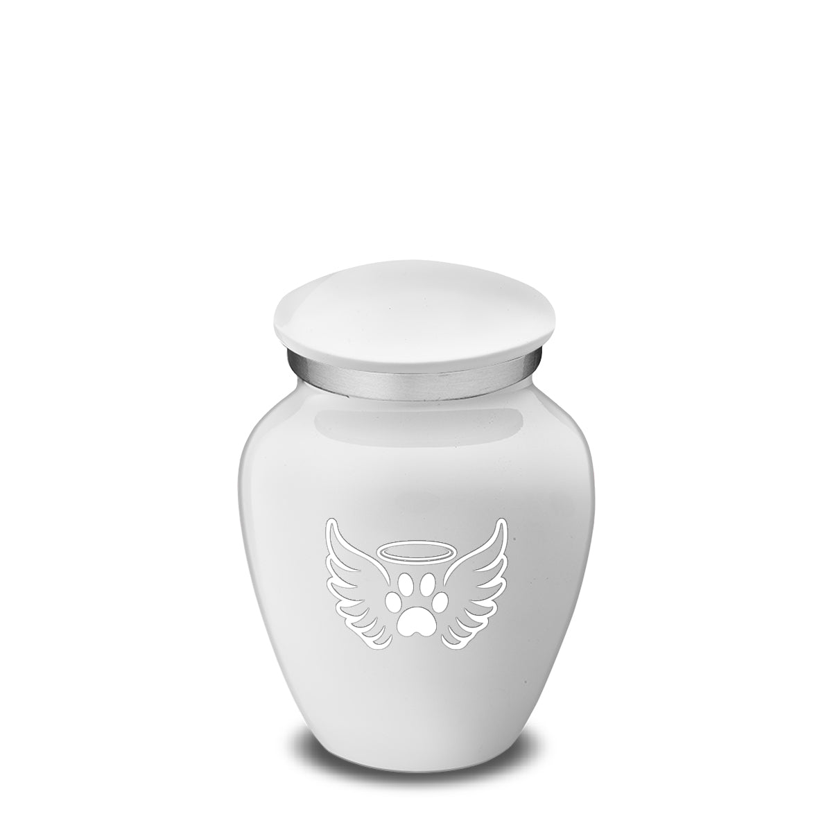 Keepsake Embrace White Pet Angel Wings Cremation Urn