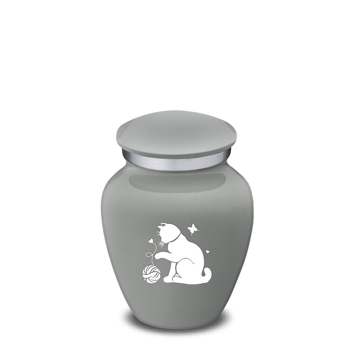 Keepsake Embrace Slate Grey Pet Fun Cat Cremation Urn