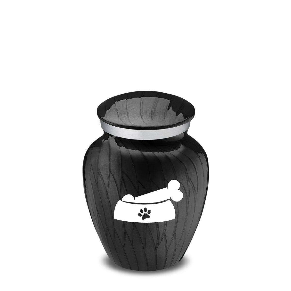 Keepsake Embrace Pearl Black Pet Dog Bone Cremation Urn