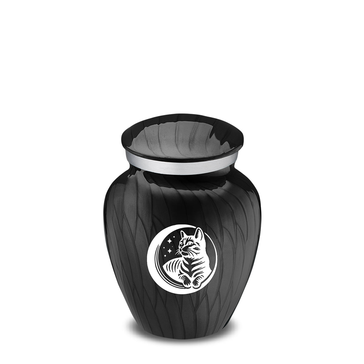 Keepsake Embrace Pearl Black Pet Cute Cat Cremation Urn