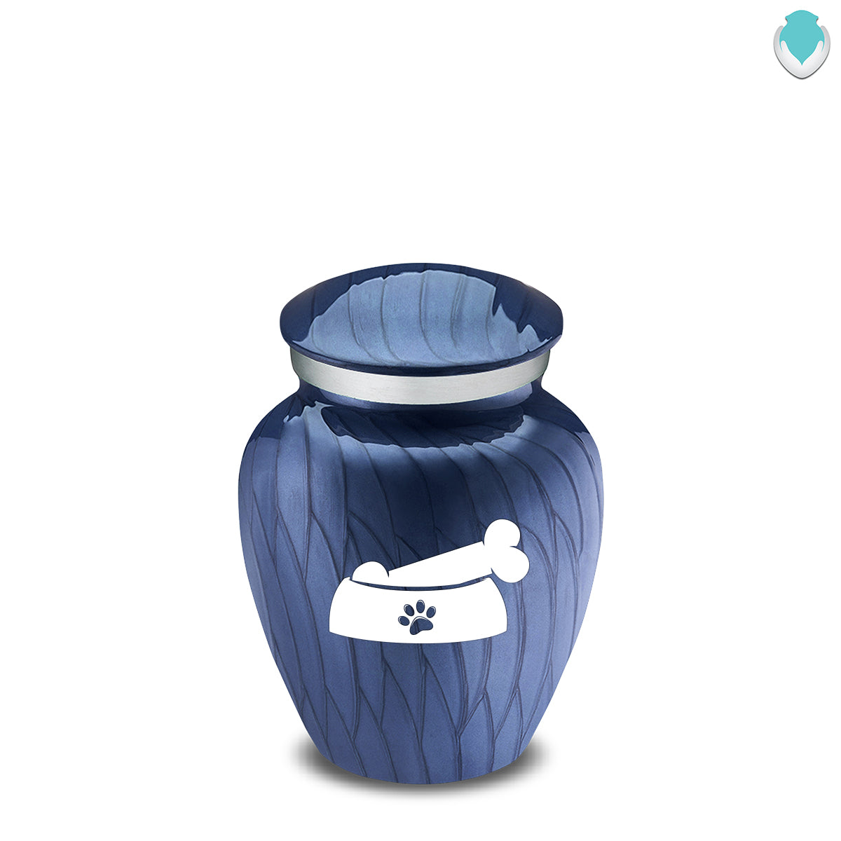 Keepsake Embrace Pearl Cobalt Blue Pet Dog Bone Cremation Urn