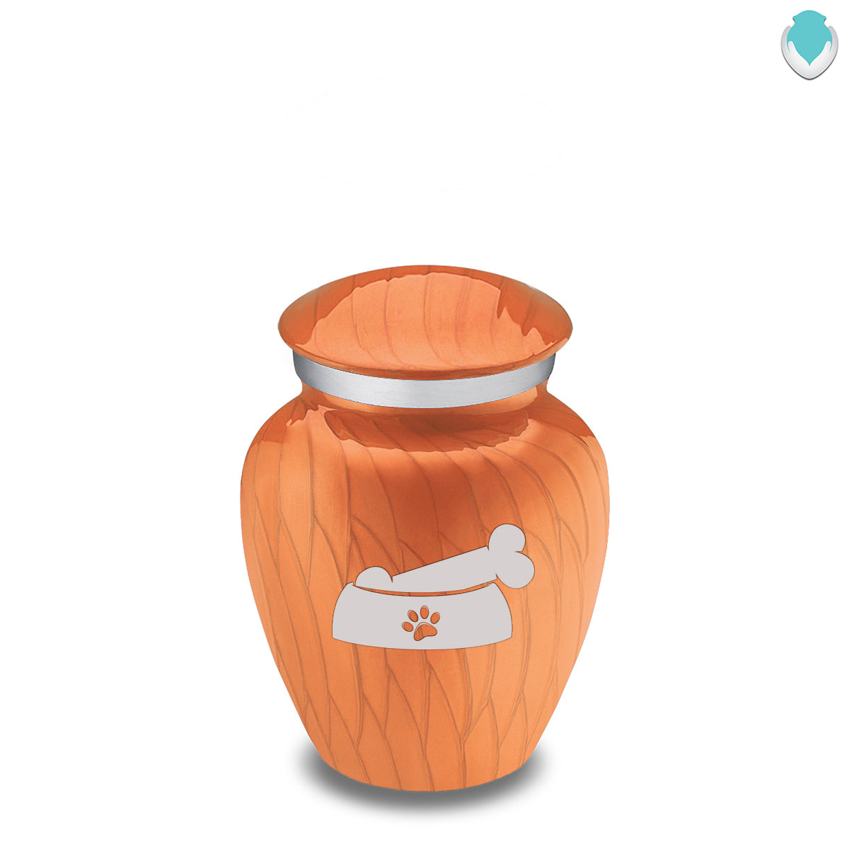 Keepsake Embrace Pearl Orange Pet Dog Bone Cremation Urn