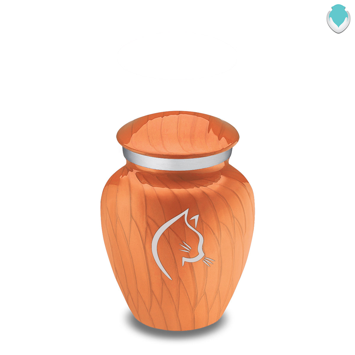 Keepsake Embrace Pearl Orange Cat Pet Cremation Urn