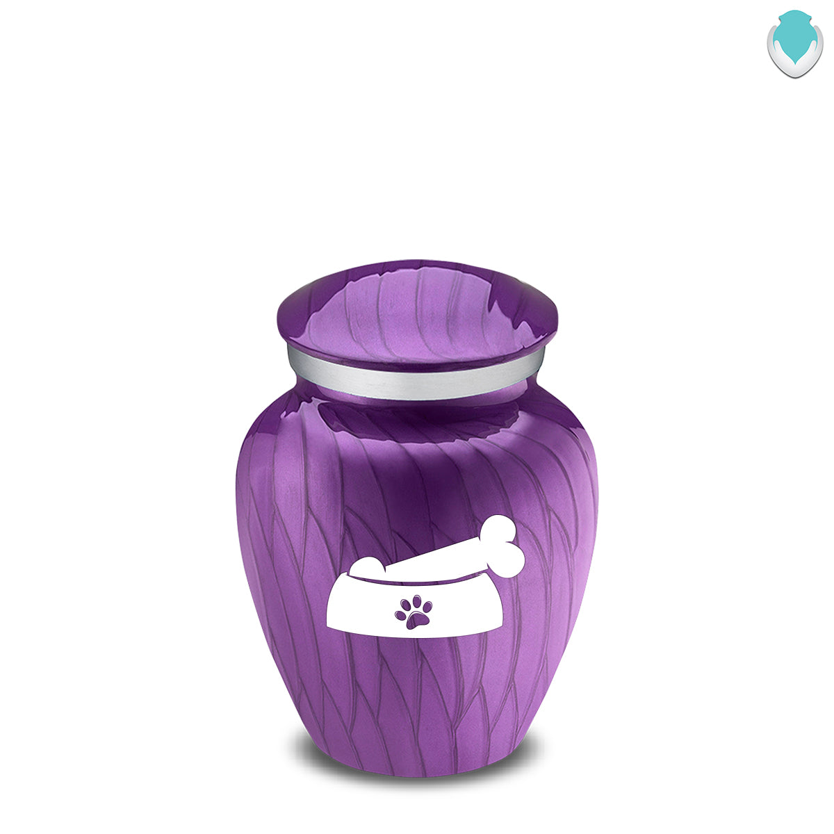 Keepsake Embrace Pearl Purple Pet Dog Bone Cremation Urn