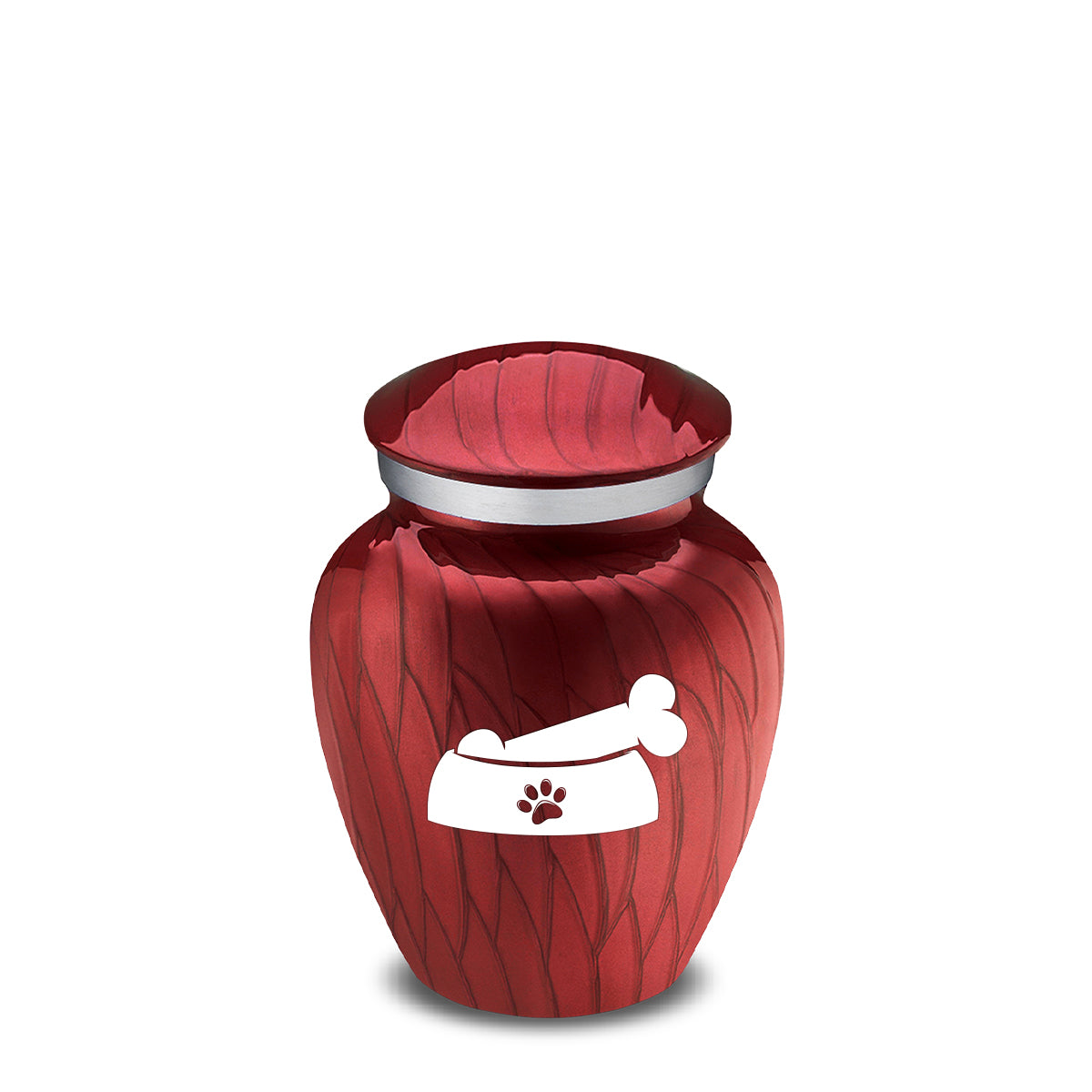 Keepsake Embrace Pearl Candy Red Pet Dog Bone Cremation Urn