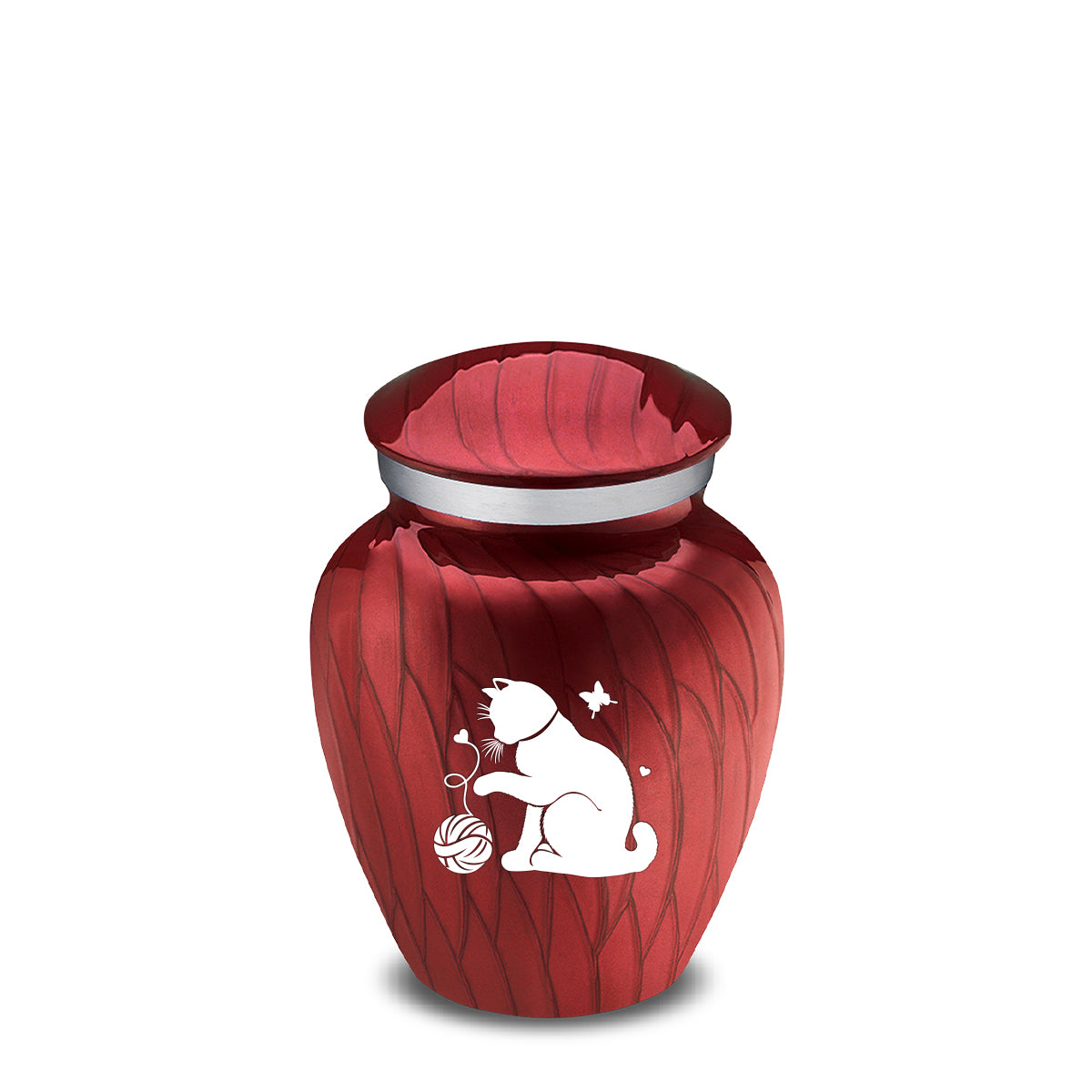 Keepsake Embrace Pearl Candy Red Pet Fun Cat Cremation Urn