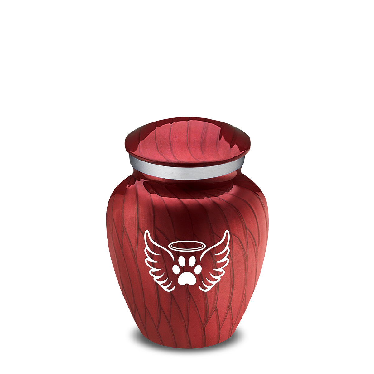Keepsake Embrace Pearl Candy Red Pet Angel Wings Cremation Urn