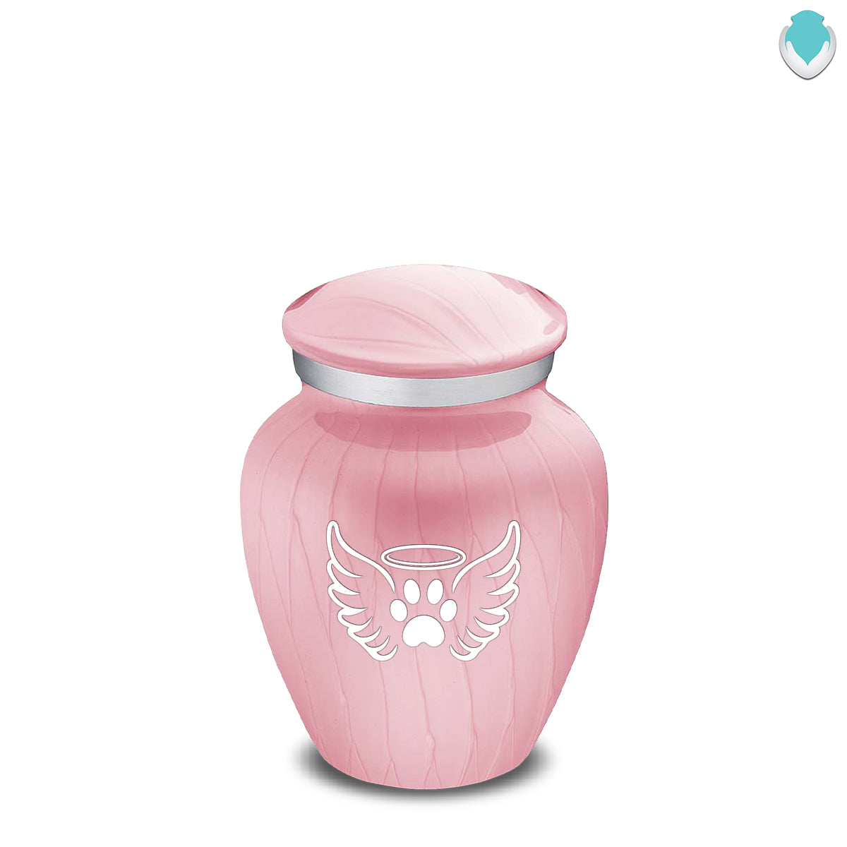 Keepsake Embrace Pearl Pink Pet Angel Wings Cremation Urn