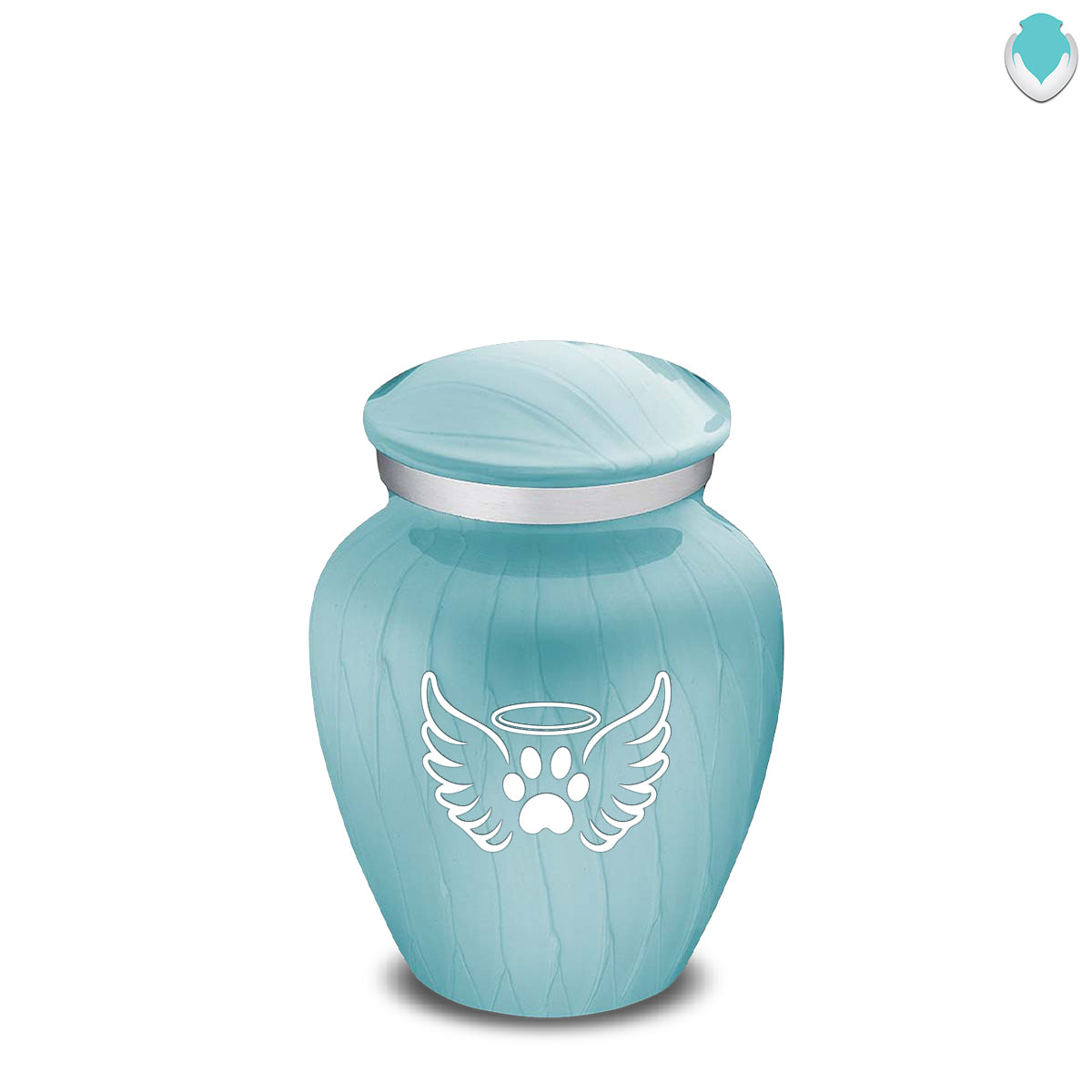 Keepsake Embrace Pearl Light Blue Pet Angel Wings Cremation Urn