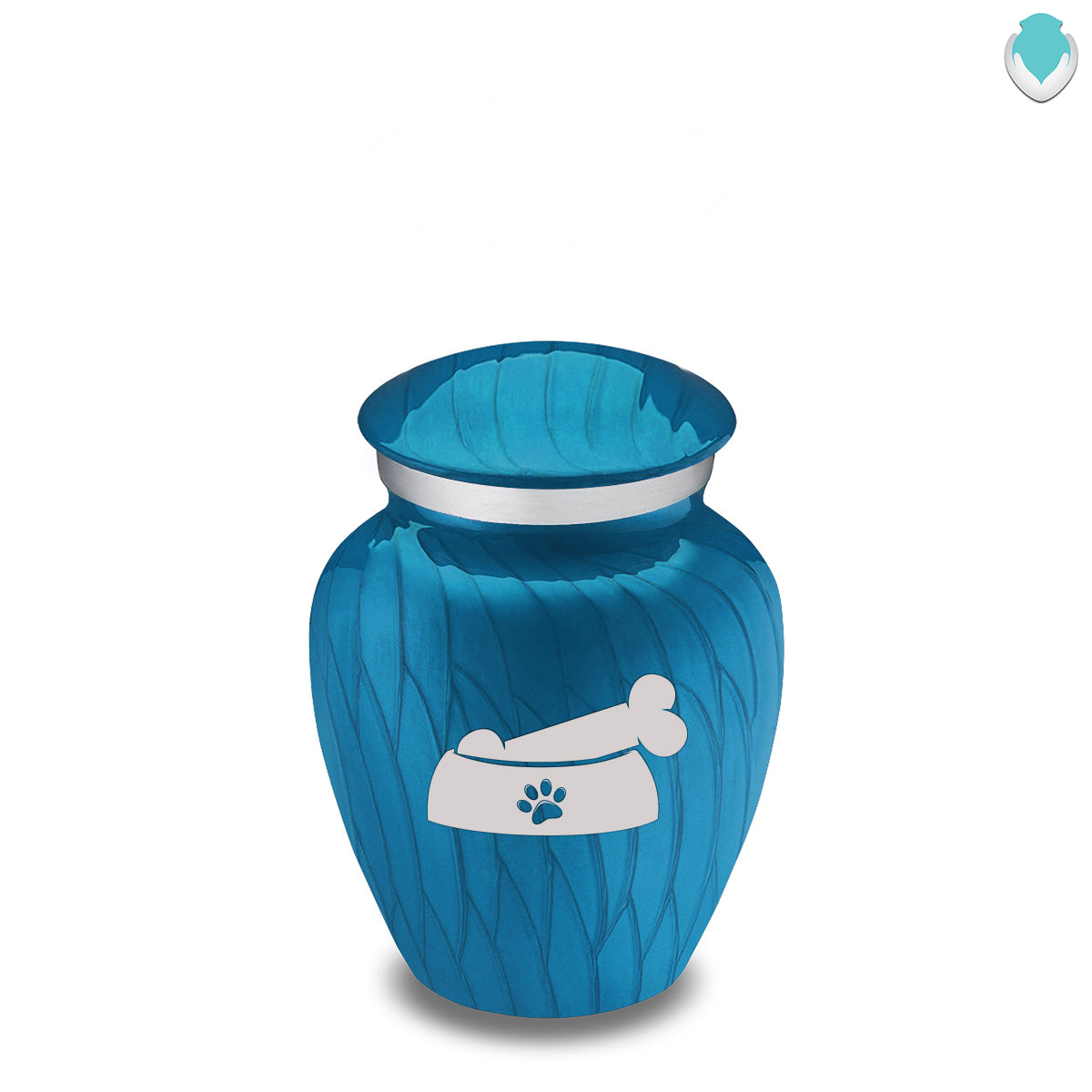 Keepsake Embrace Pearl Racing Blue Pet Dog Bone Cremation Urn