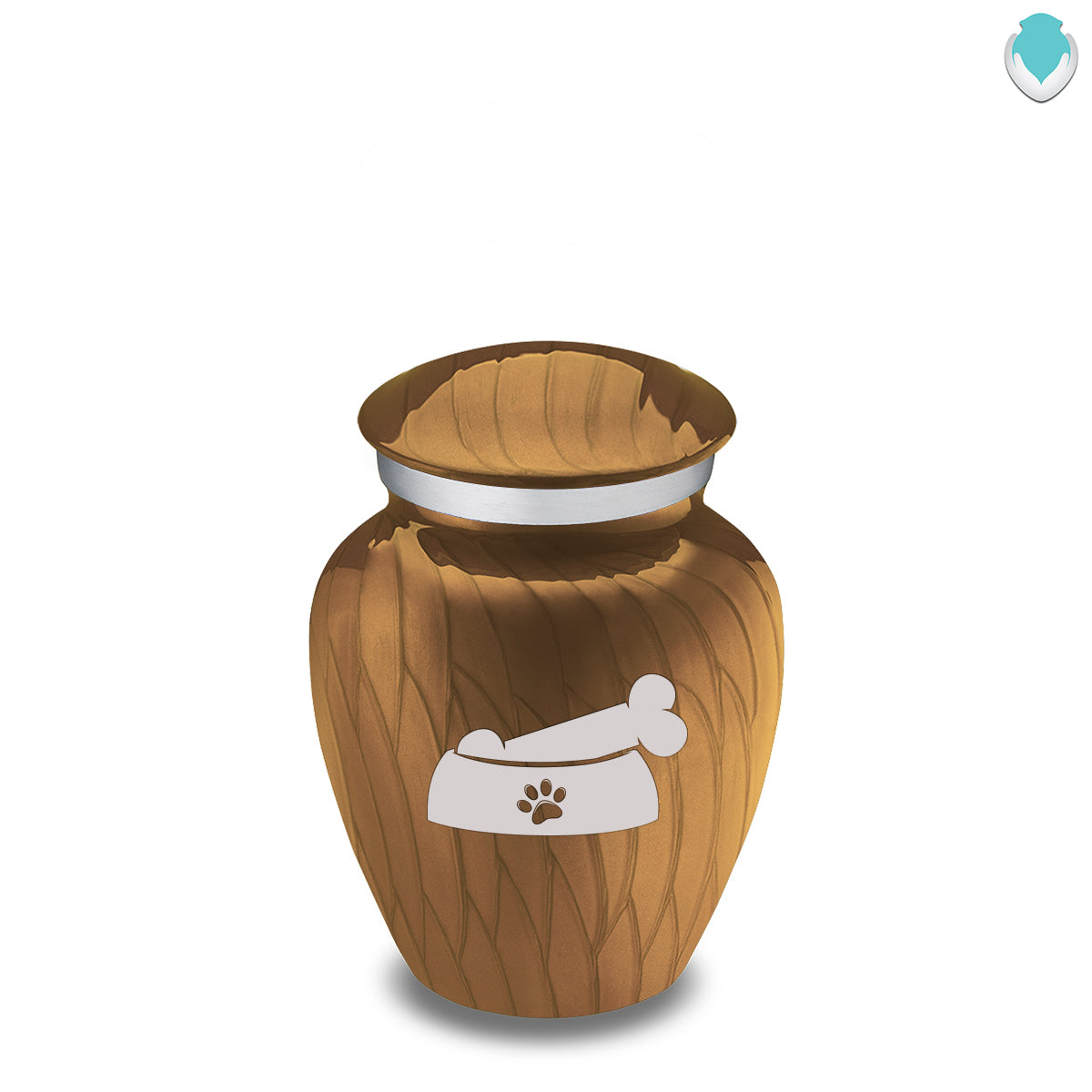 Keepsake Embrace Pearl Gold Pet Dog Bone Cremation Urn