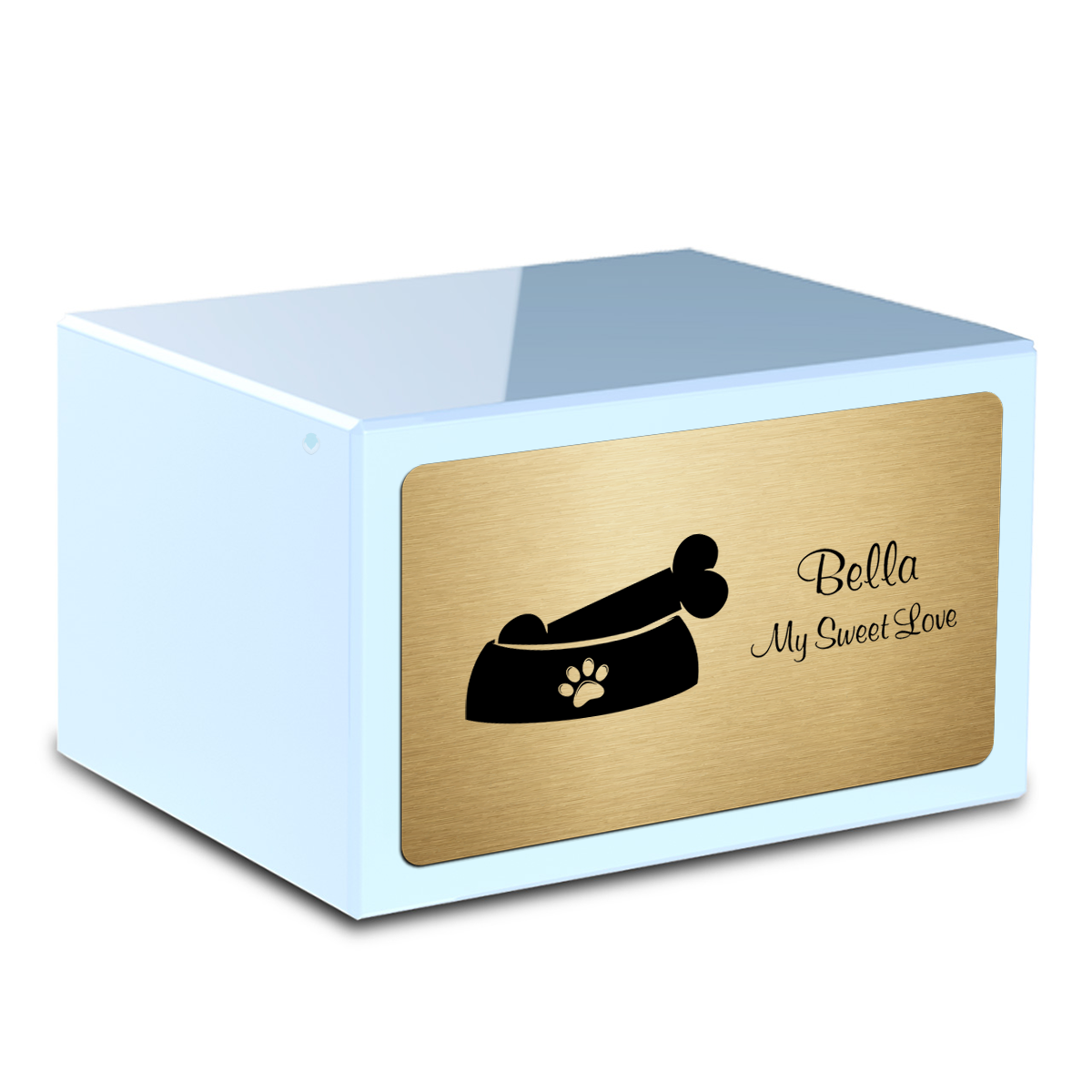 Heritage Light Blue Dog Bone Large Pet Cremation Box Urn