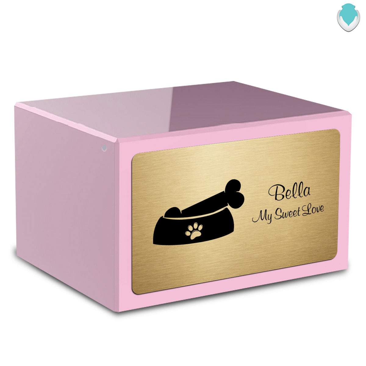 Heritage Light Pink Dog Bone Large Pet Cremation Box Urn