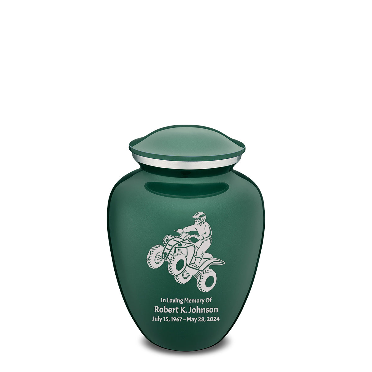 Medium Embrace Green ATV Cremation Urn