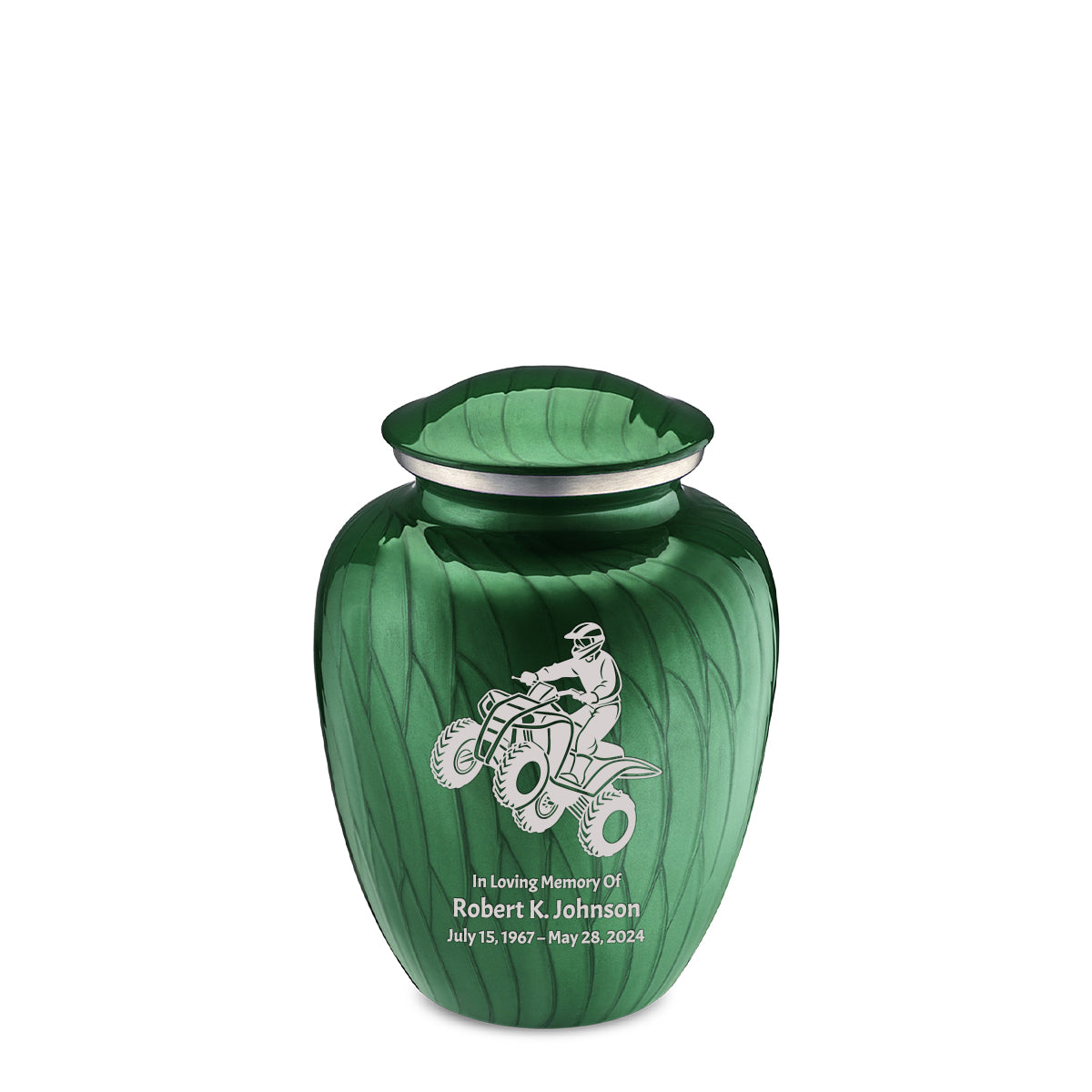 Medium Embrace Pearl Green ATV Cremation Urn