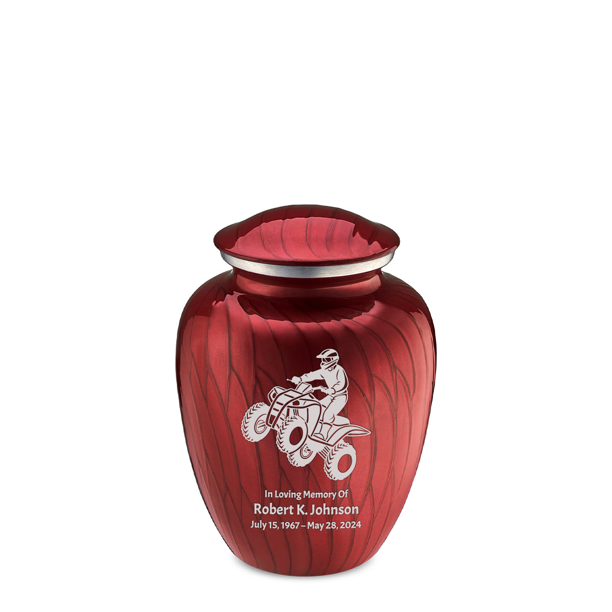Medium Embrace Pearl Candy Red ATV Cremation Urn