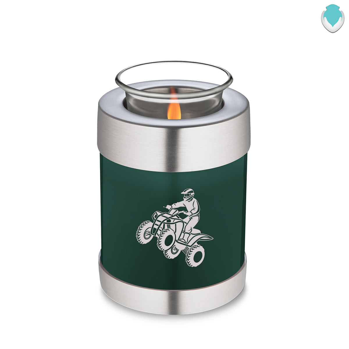 Candle Holder Embrace Green ATV Cremation Urn