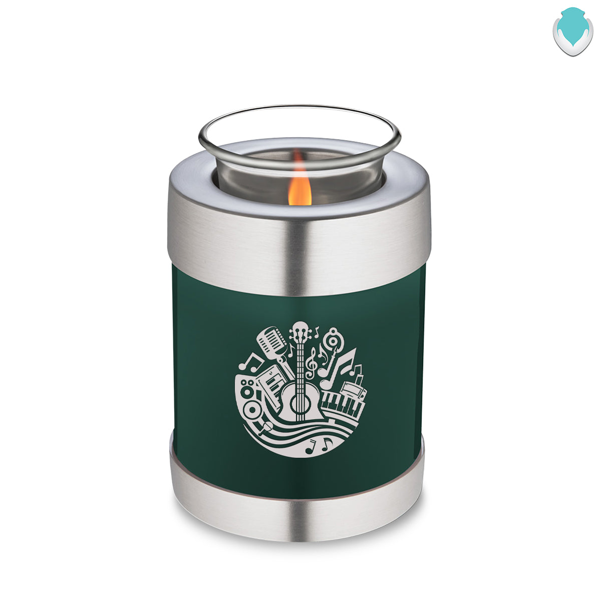 Candle Holder Embrace Green Music Cremation Urn