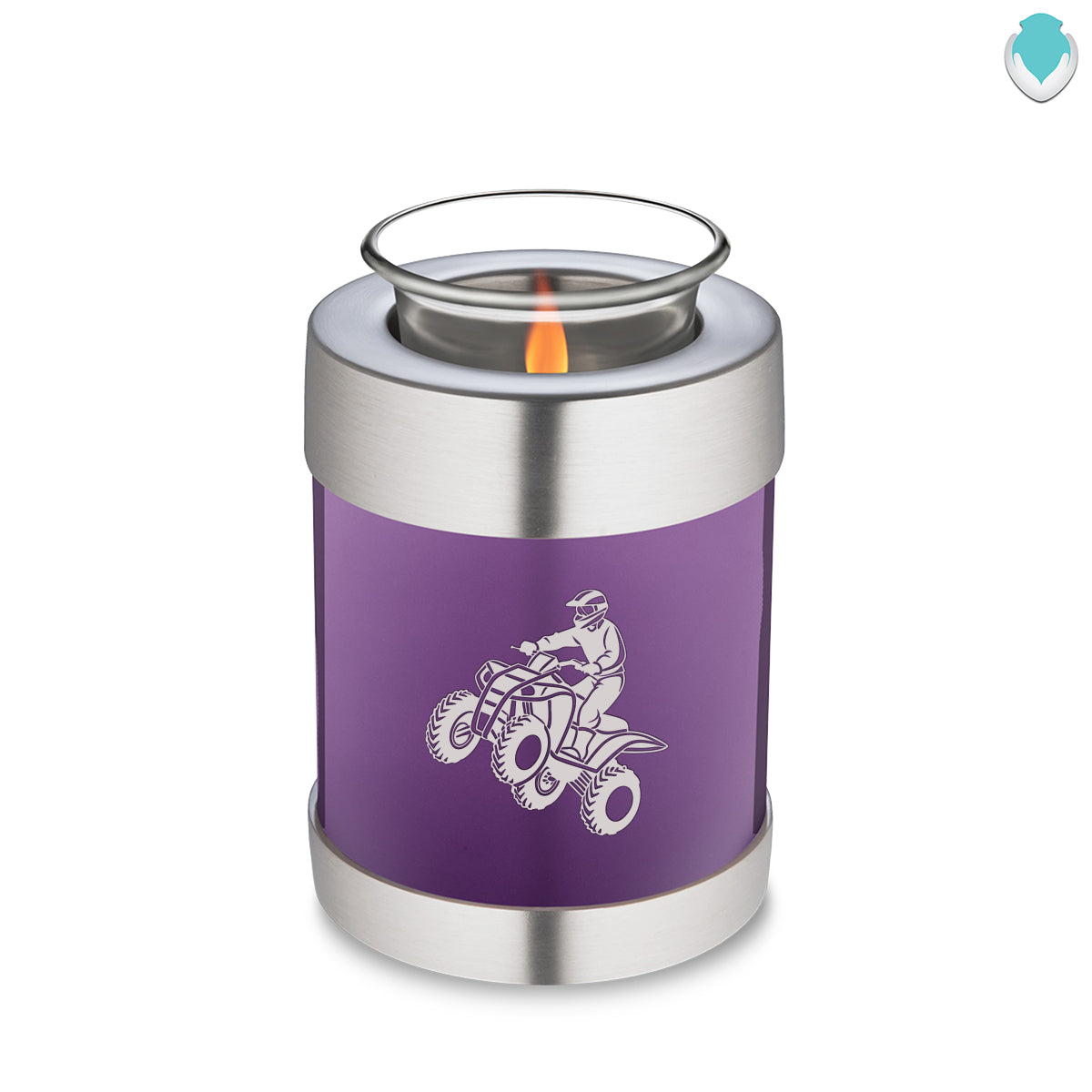 Candle Holder Embrace Purple ATV Cremation Urn