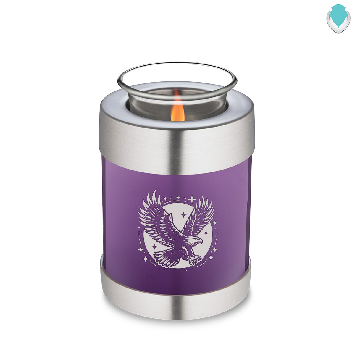 Candle Holder Embrace Purple Flying Eagle Cremation Urn