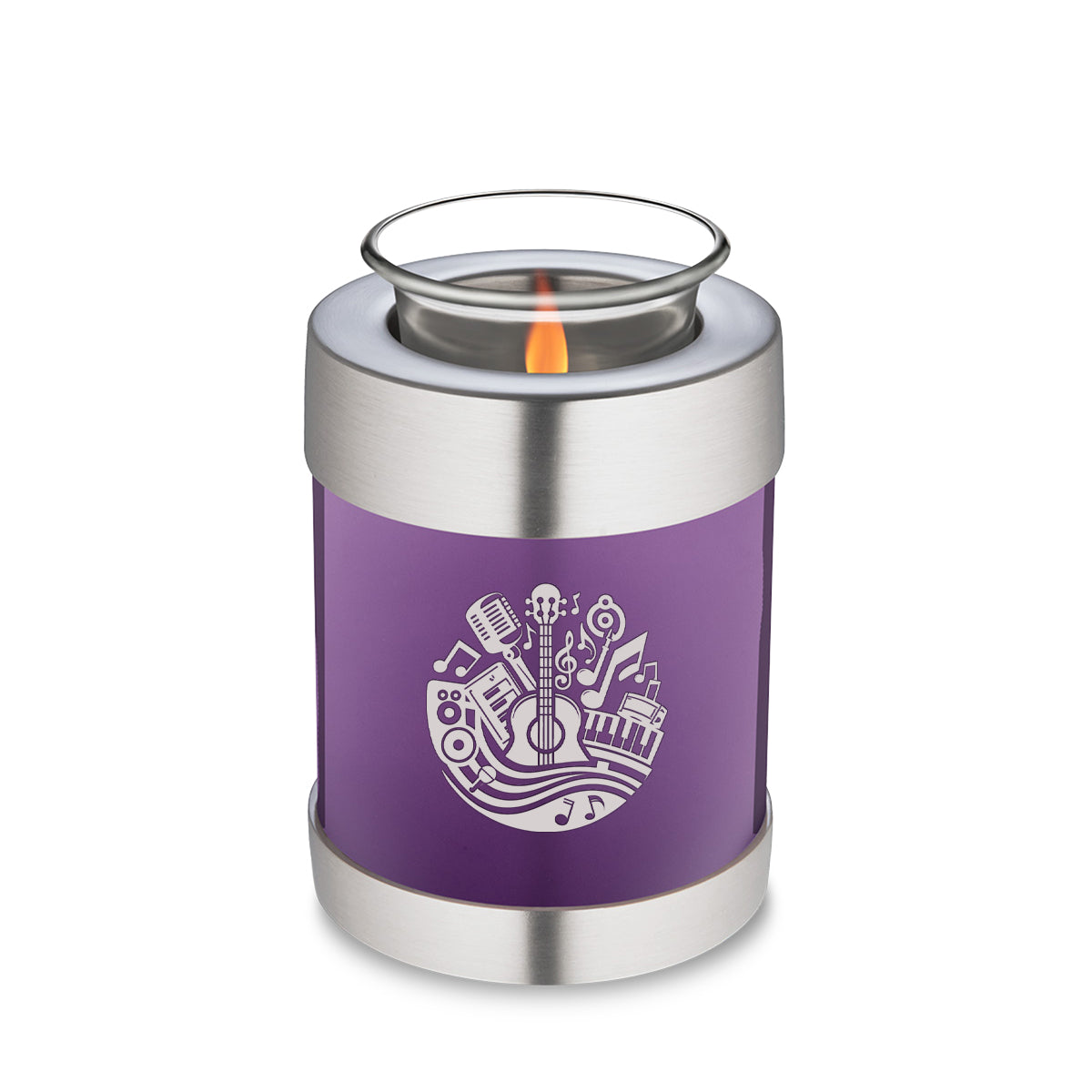 Candle Holder Embrace Purple Music Cremation Urn