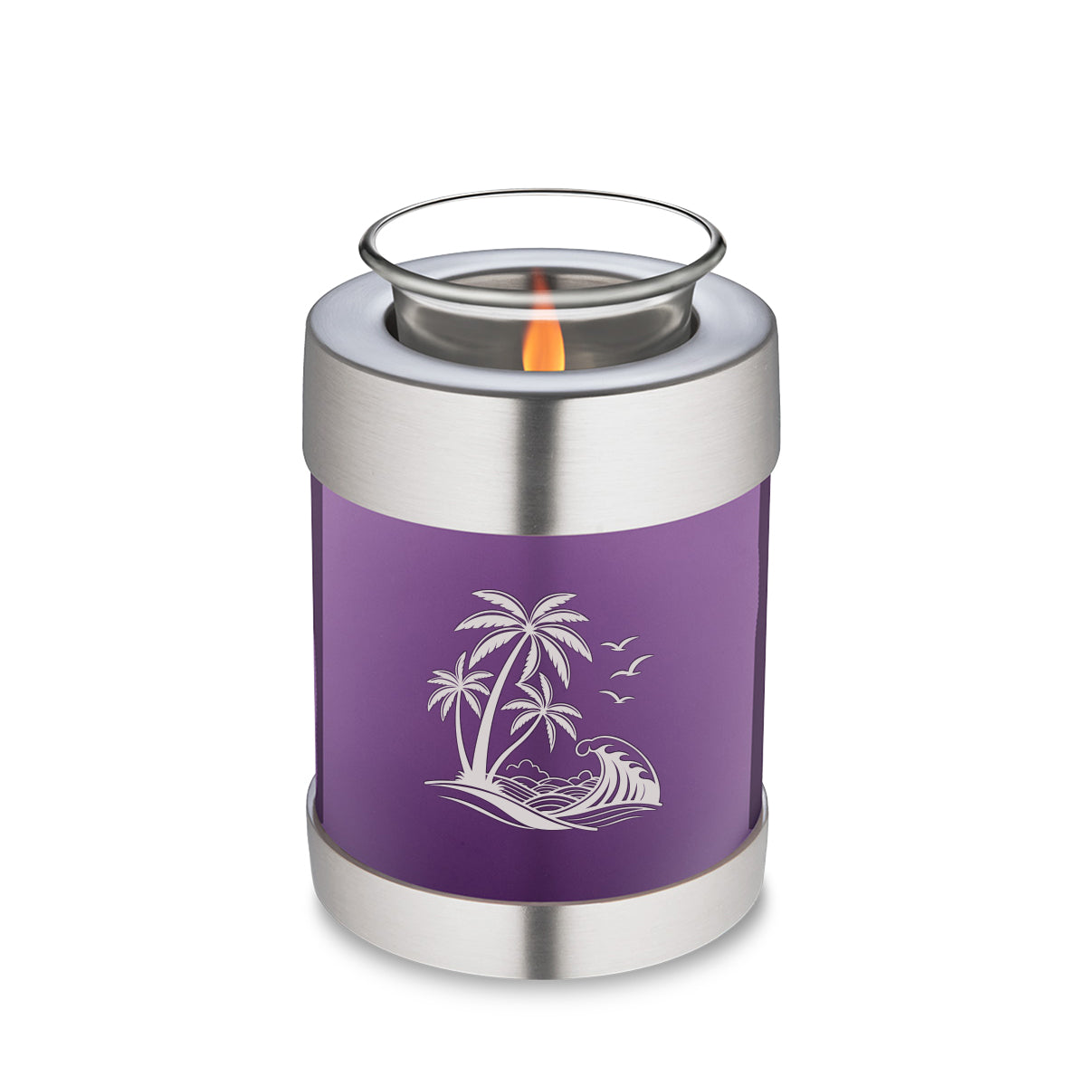 Candle Holder Embrace Purple Palm Beach Cremation Urn