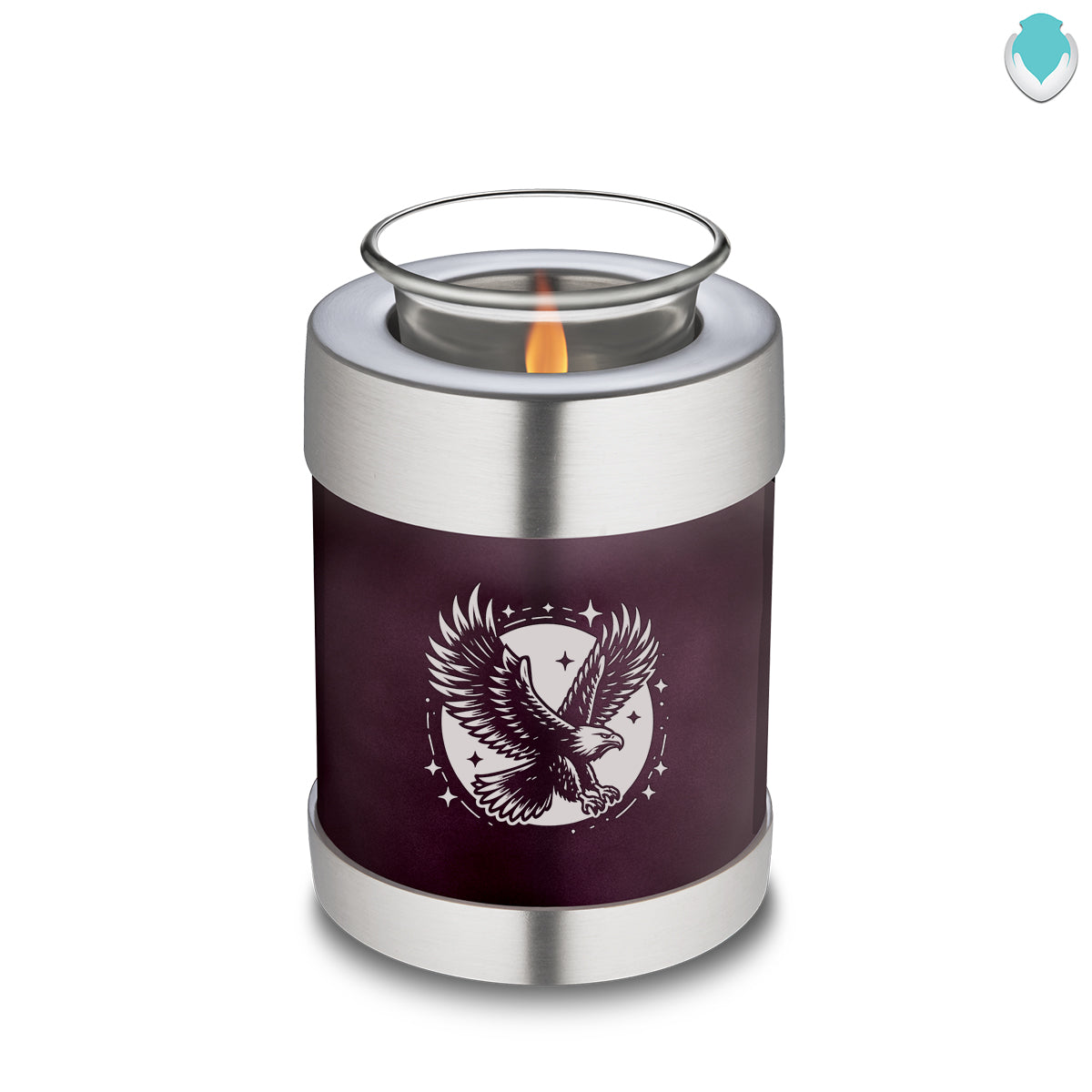 Candle Holder Embrace Cherry Purple Flying Eagle Cremation Urn