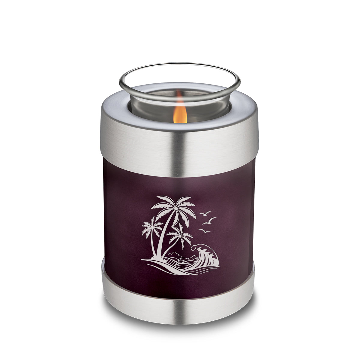 Candle Holder Embrace Cherry Purple Palm Beach Cremation Urn