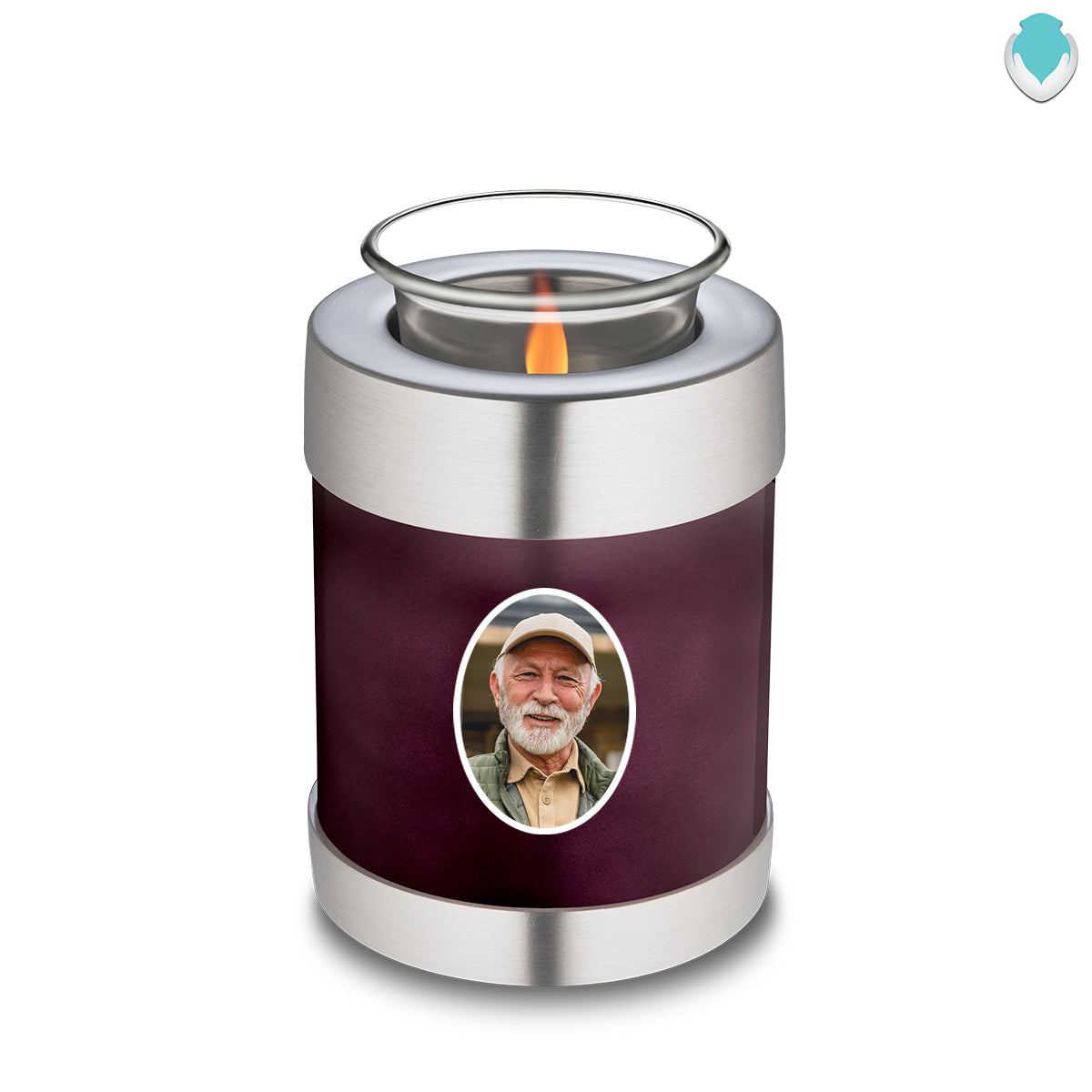 Candle Holder Embrace Cherry Purple Portrait Cremation Urn